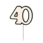 Kagelys 40 Sort/Hvid