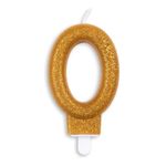 Kagelys Tal Glitter Guld