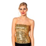 Tubetop/Nederdel Pailletter Guld