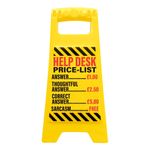 Advarselsskilt Help Desk Price List