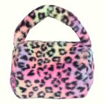 Taske i kunstpels Leopard Flerfarvet