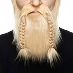 Viking Moustache med Skæg Blond
