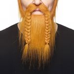 Viking Moustache med Skæg Rød