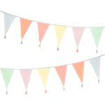 Vimpelguirlande i Stof Pastel