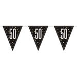 Vimpelguirlande 50 Sort/Sølv