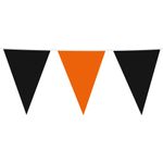 Vimpelguirlande Sort/Orange Stor
