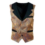 Vintage Jacquard Vest Brun