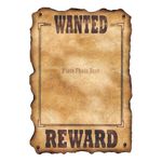 Western Wanted Skilt