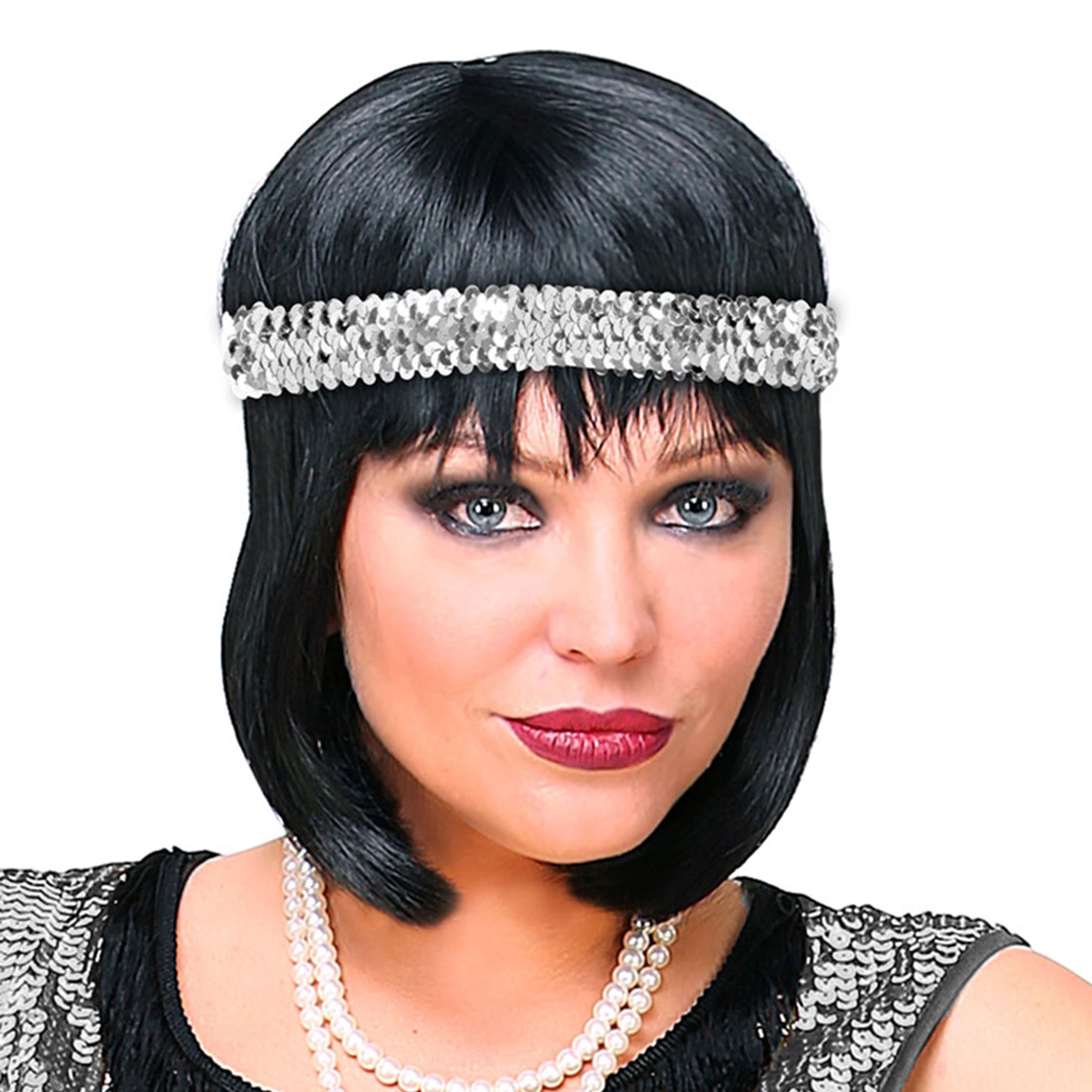 20-tals Paljett Pannband Silver - One size | Hem - Teman - Färger - Silver | Pryloteket