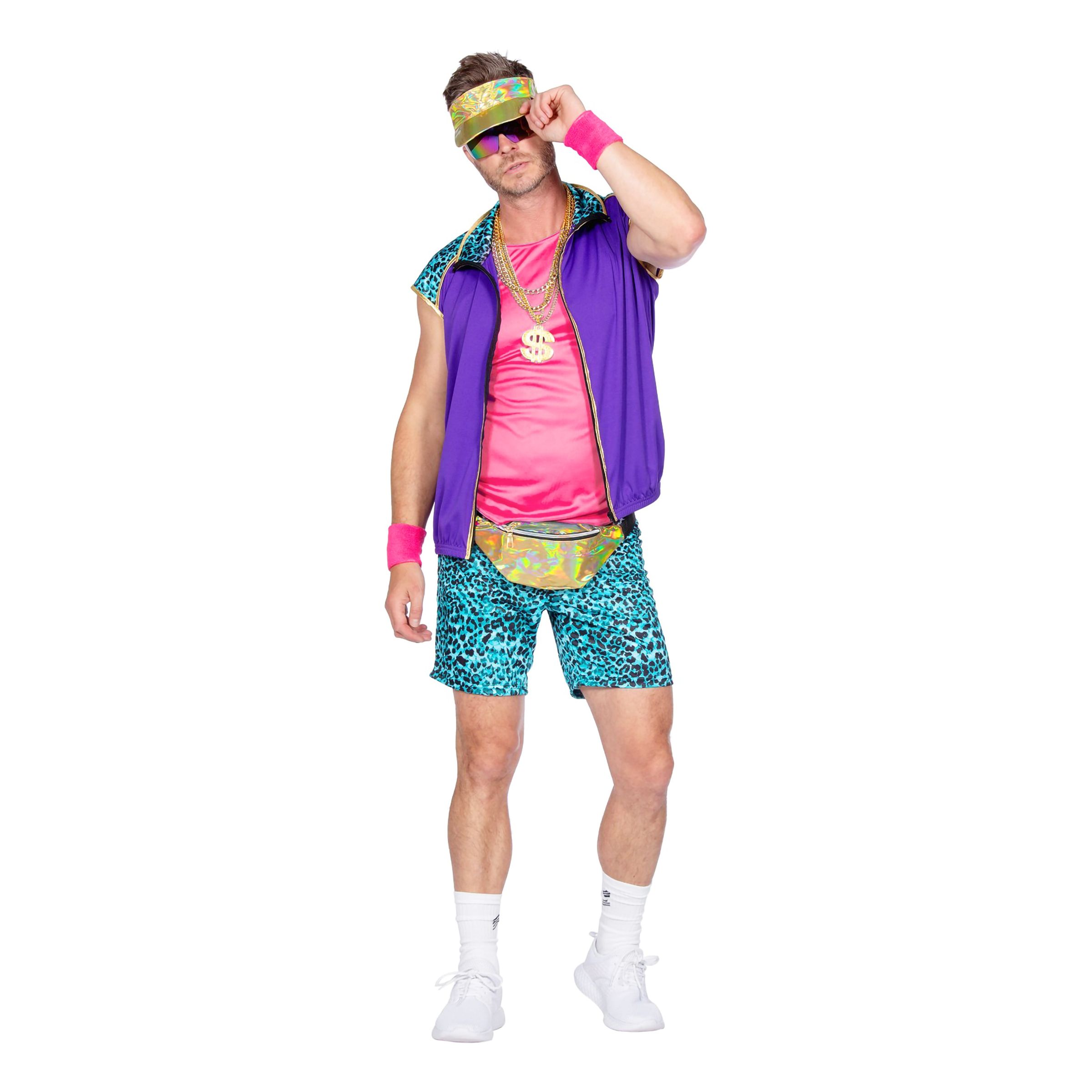 80-tals Aerobics Herr Maskeraddräkt - XX-Large | Hem - Maskerad - Maskeraddräkter - Herrdräkter | Pryloteket