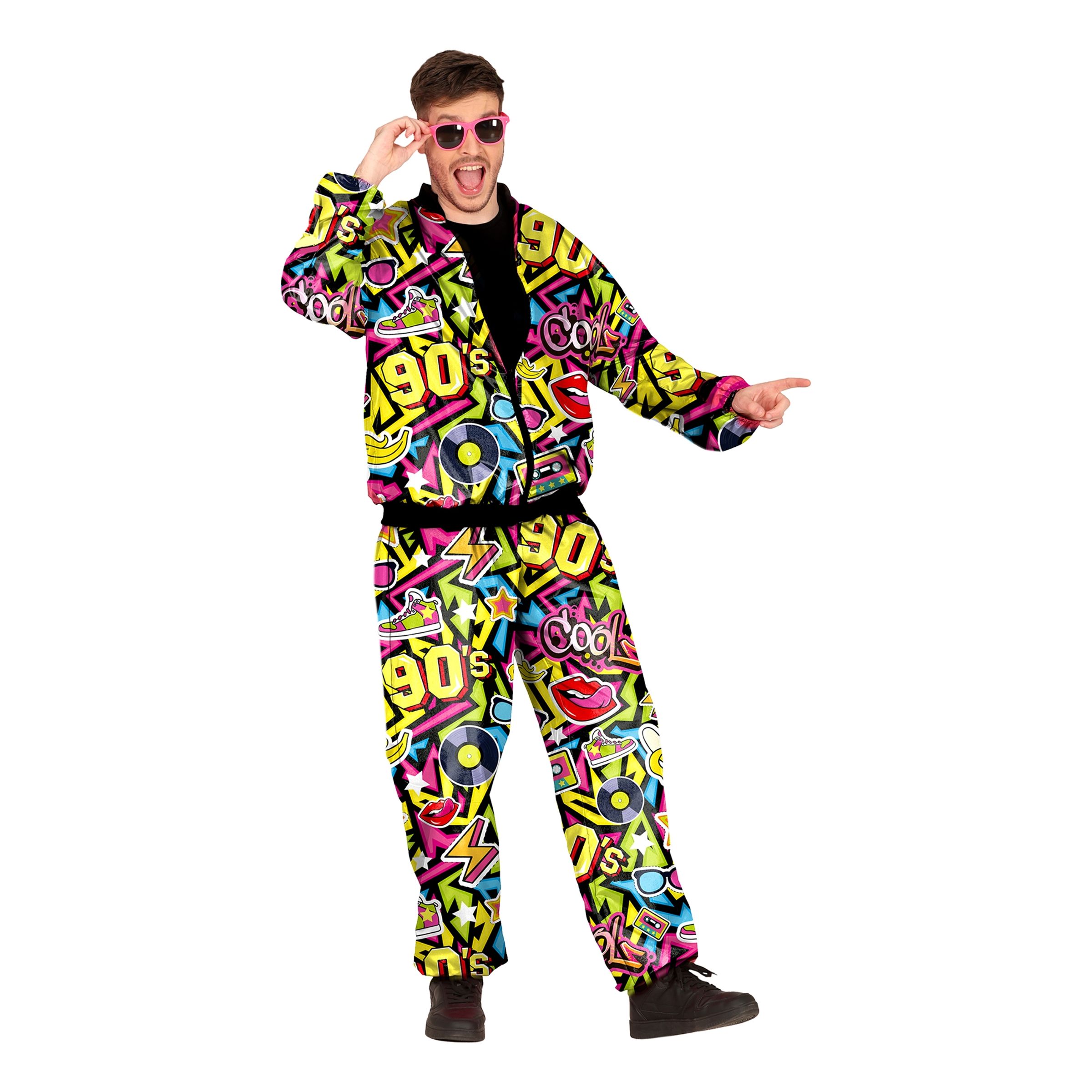 90'er Tracksuit Herre Kostume - Medium