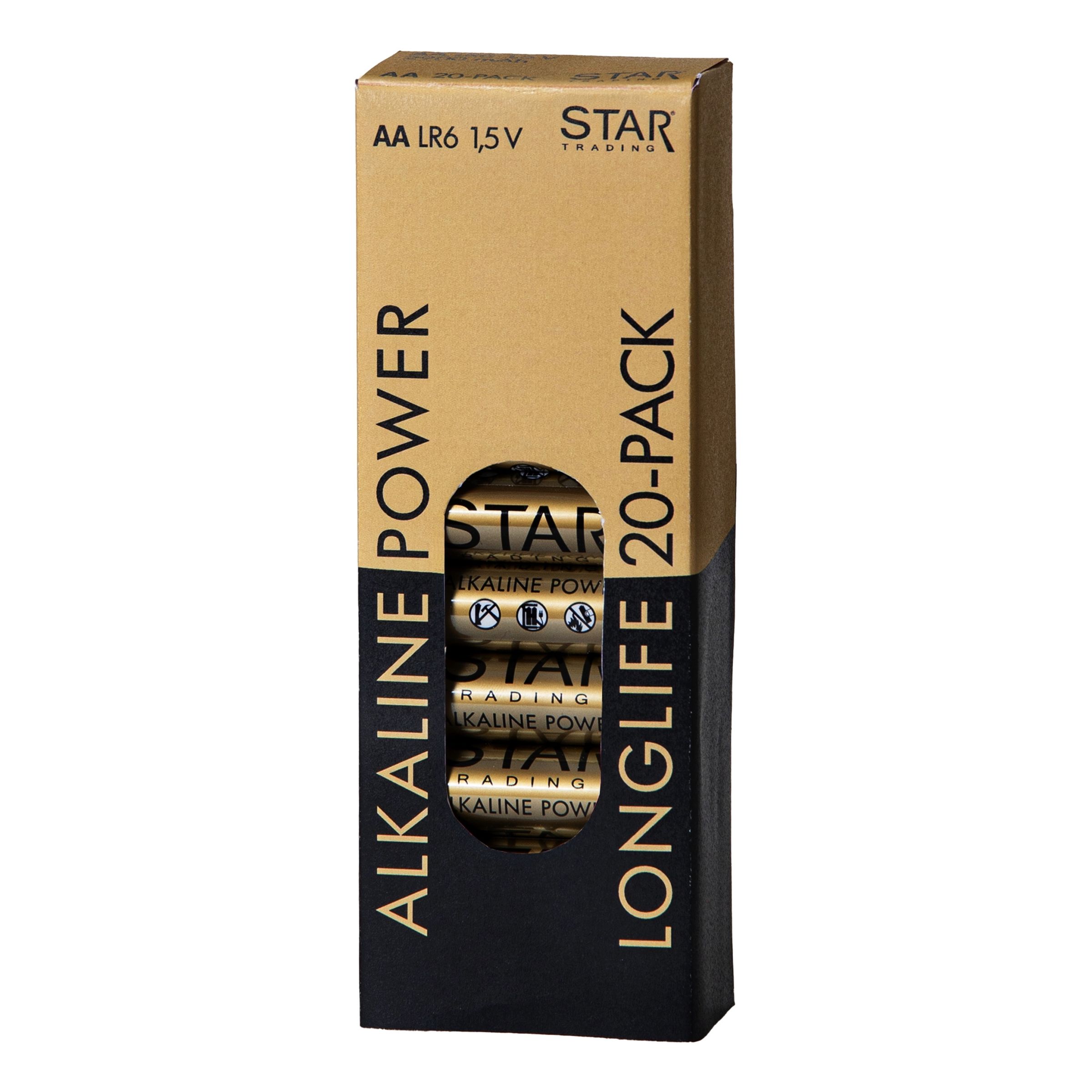 ST Power Alkaline AA-Batterier - 20-pak