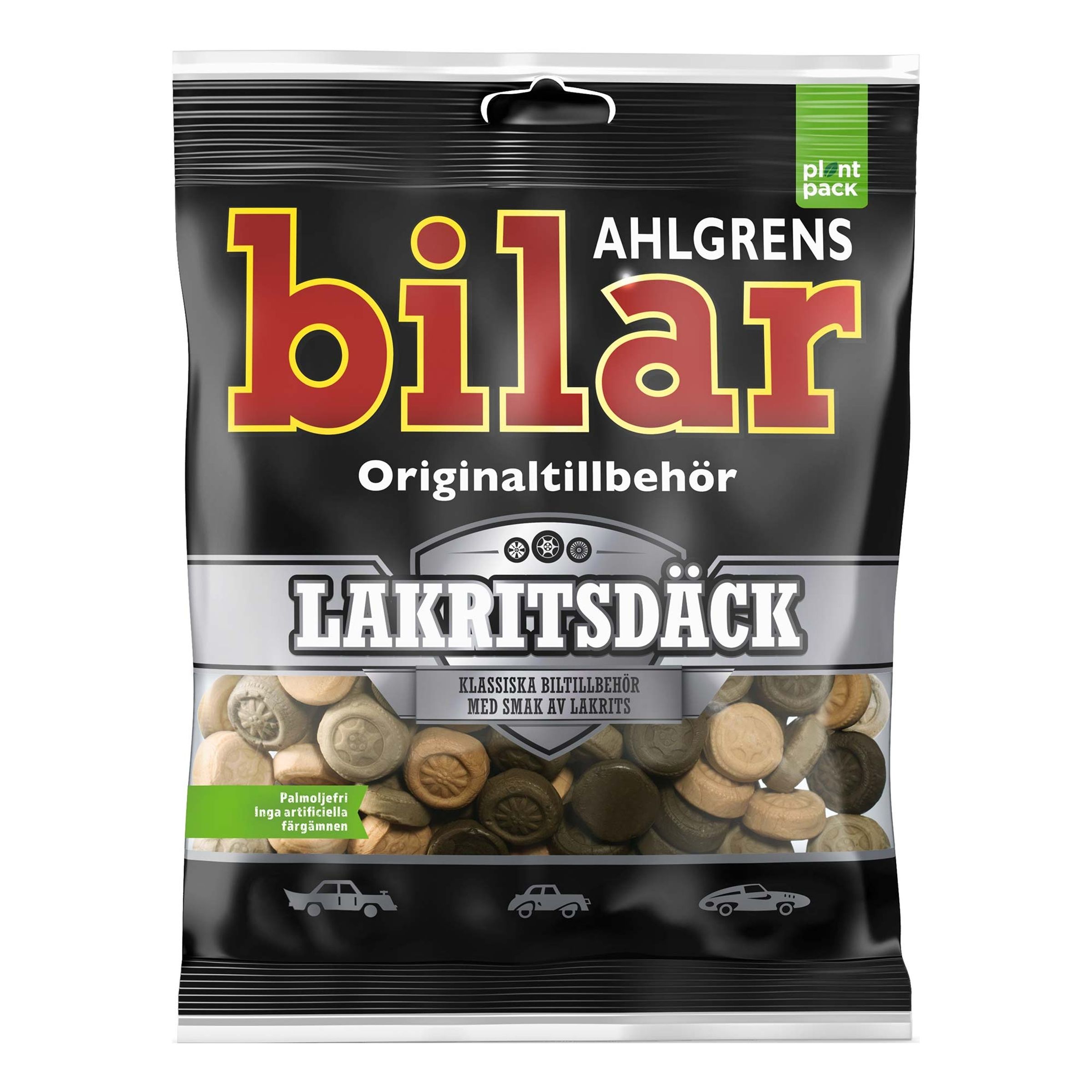 Ahlgrens Bilar Lakritsdäck - 110 g | Hem - Godis & Läsk - Godis - Retrogodis | Maskeradspecialisten