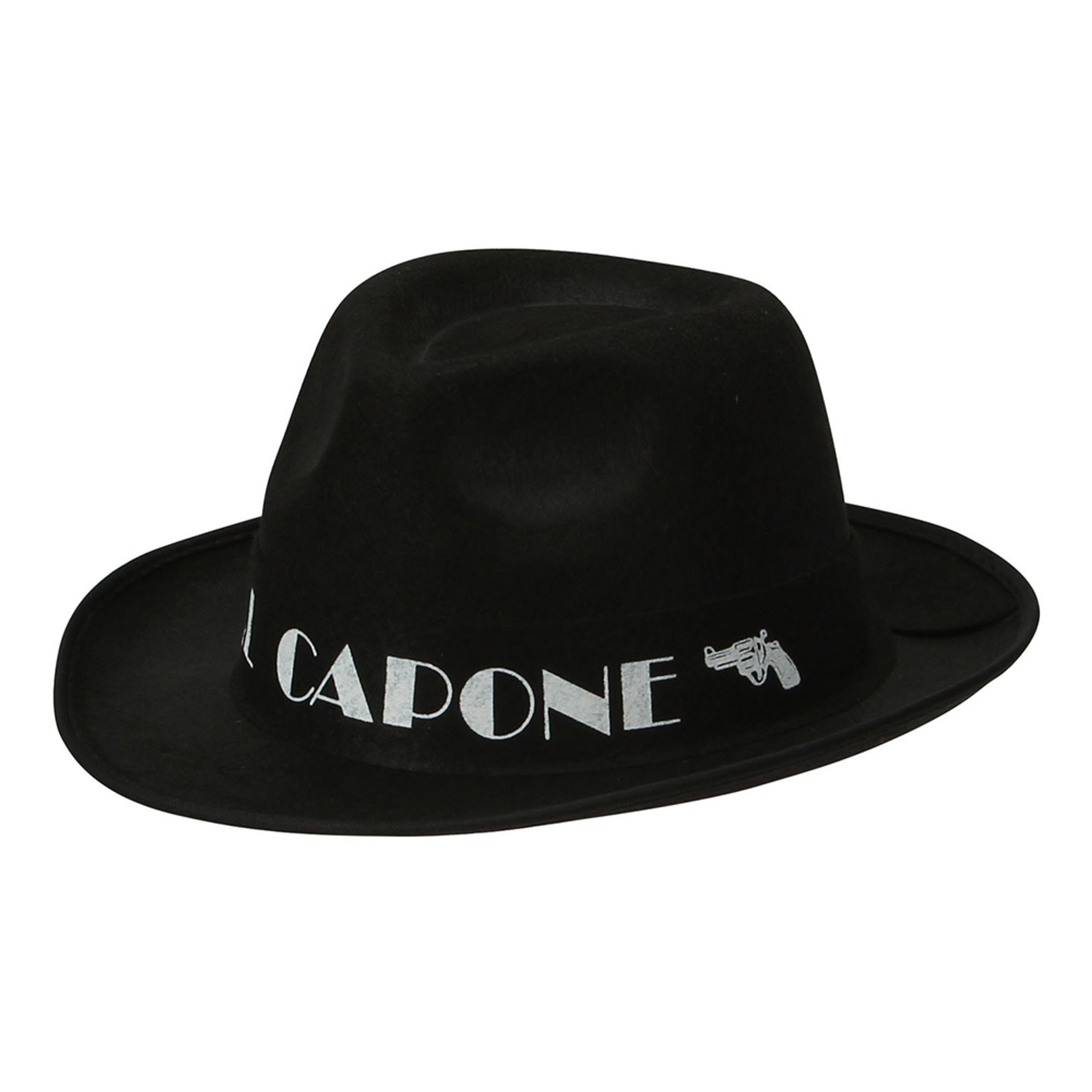 Al Capone Svart Gangsterhatt - One size | Hem - Maskerad - Tillbehör - Maskeradaccessoarer | Maskeradspecialisten