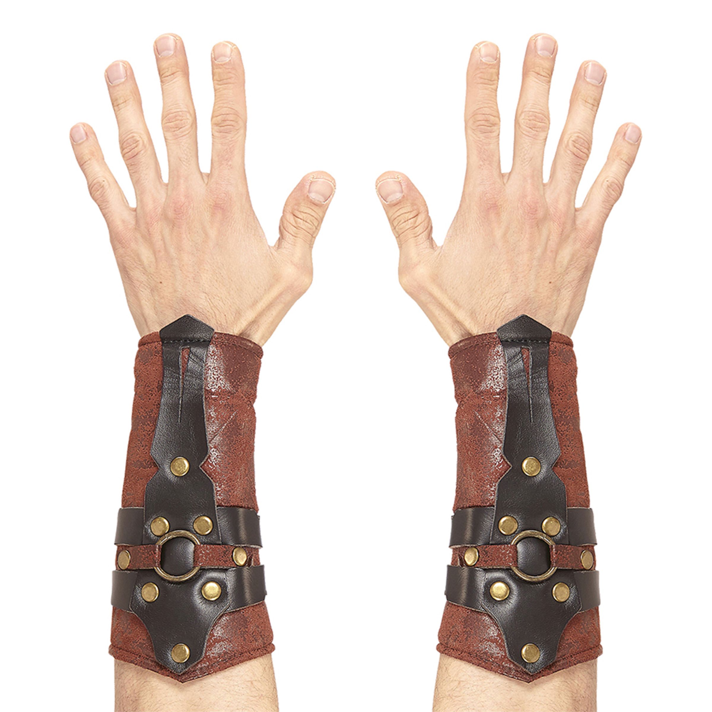 Armskydd Romare Läderlook - 2-pack | Hem - Maskerad - Tillbehör - Maskeradaccessoarer | Maskeradspecialisten