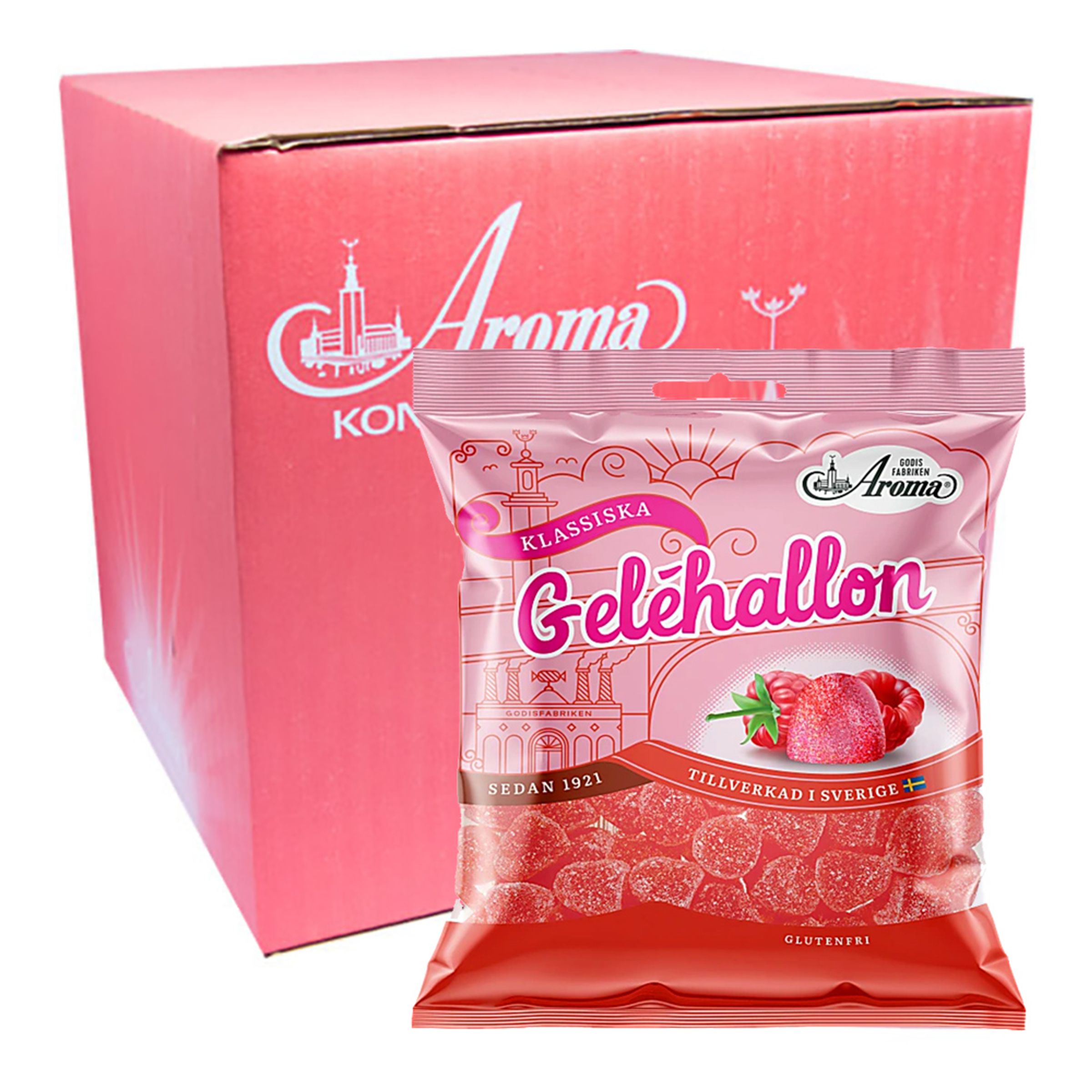 Aroma Geléhindbær Økonomipakke - 20 x 80 g