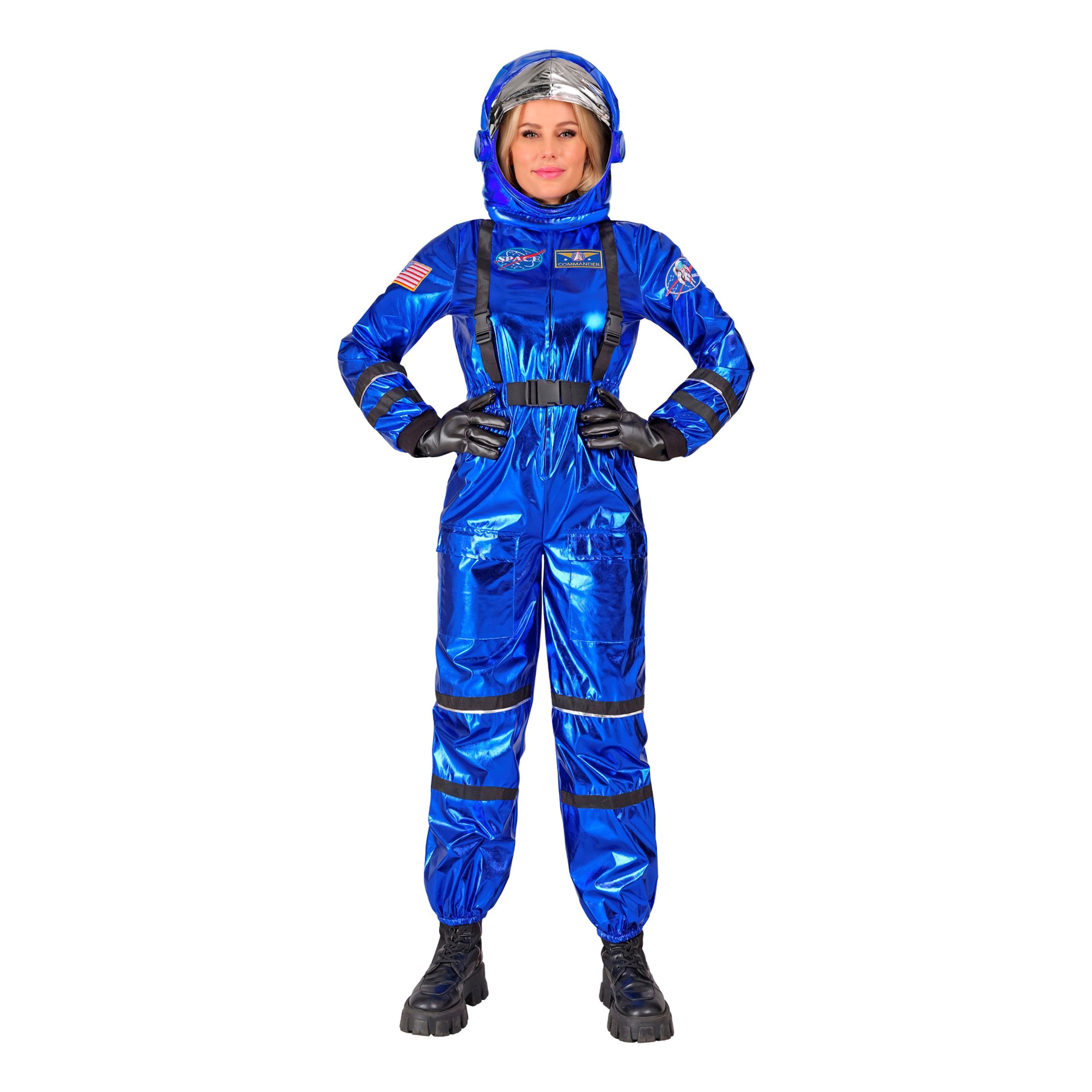 Astronaut Blå Metallic Dam Maskeraddräkt - Large | Hem - Maskerad - Maskeraddräkter - Damdräkter | Maskeradspecialisten