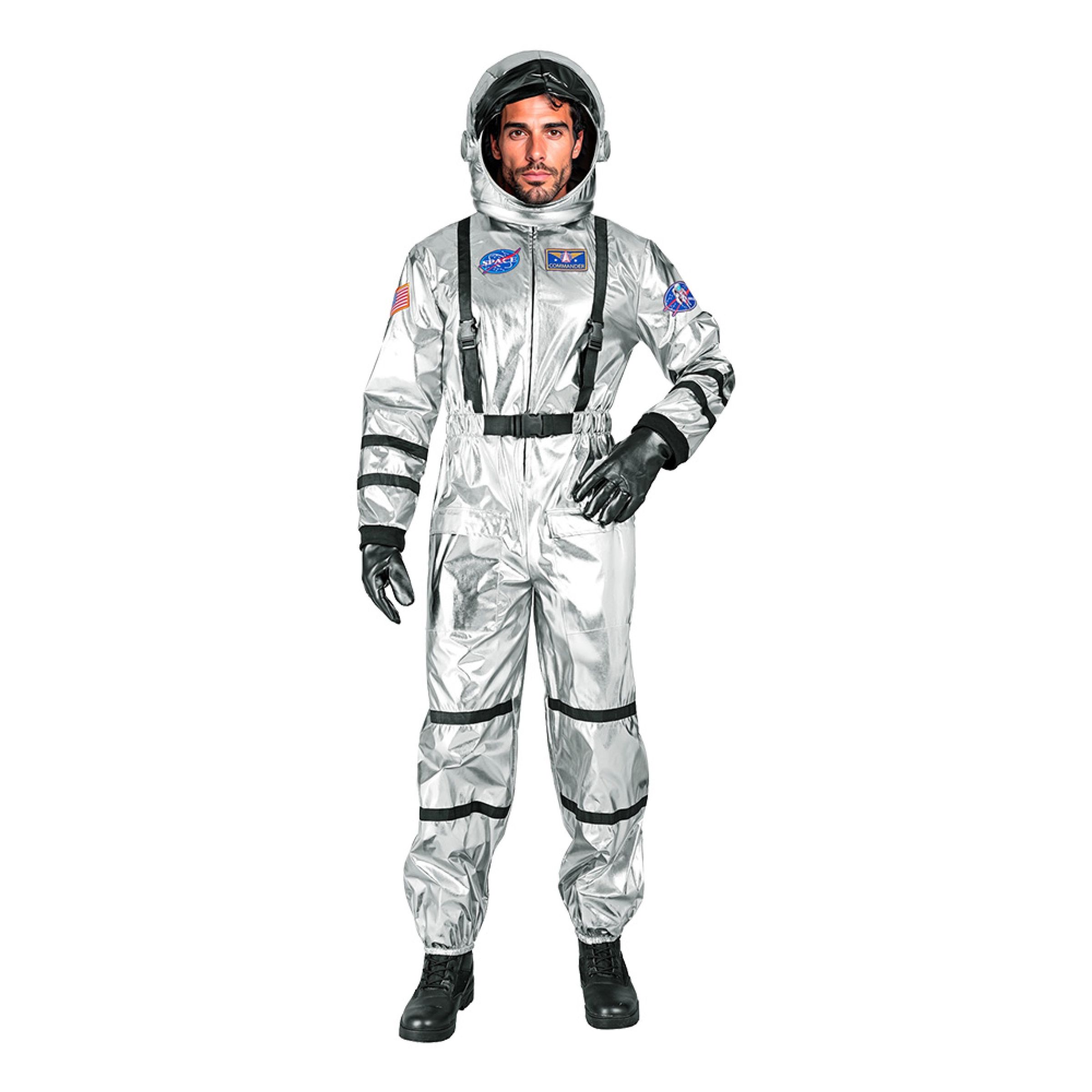 Astronaut Silver Metallic Herr Maskeraddräkt - Small | Hem - Maskerad - Maskeraddräkter - Herrdräkter | Pryloteket