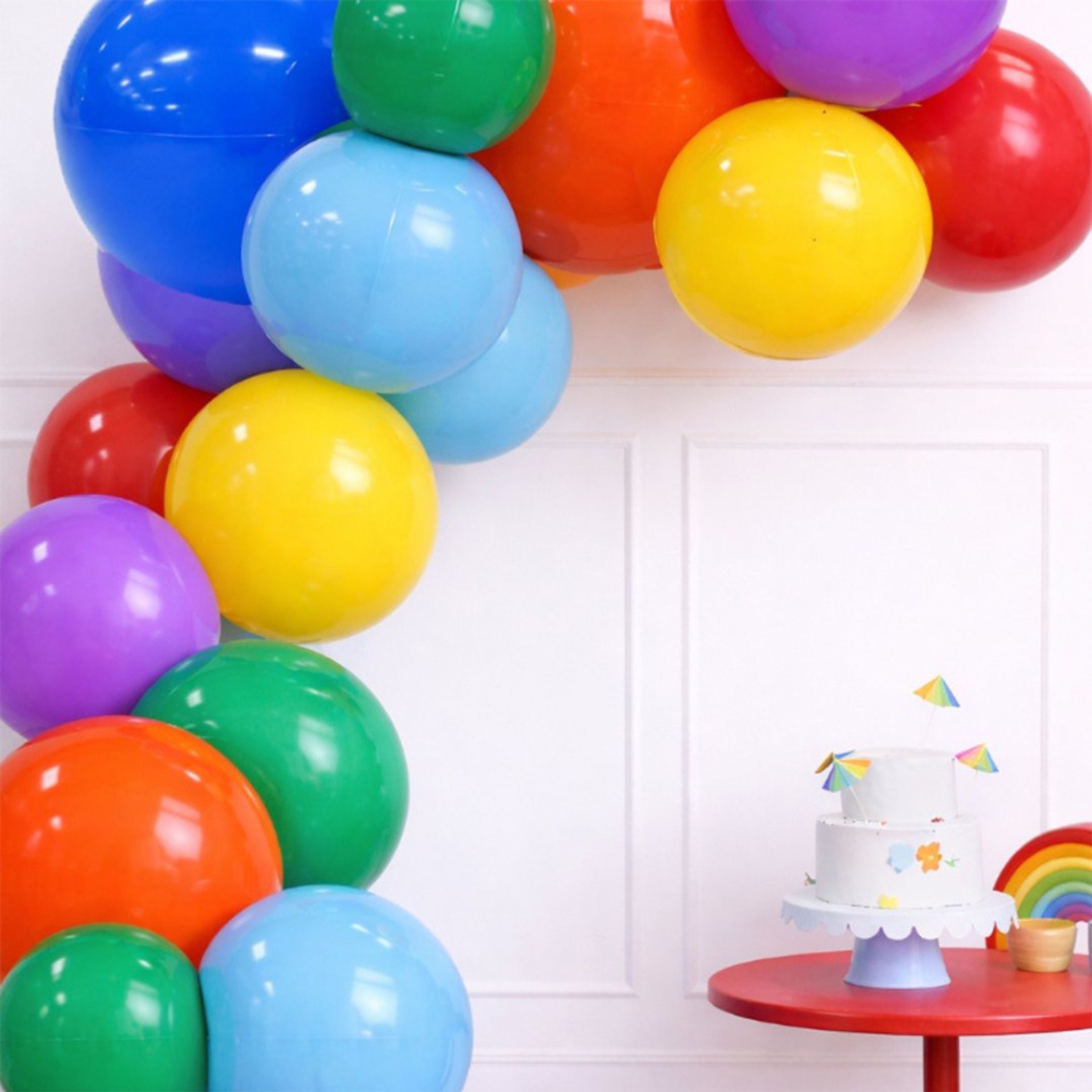 Gjenbrukbar Ballonggirlander Flerfarget