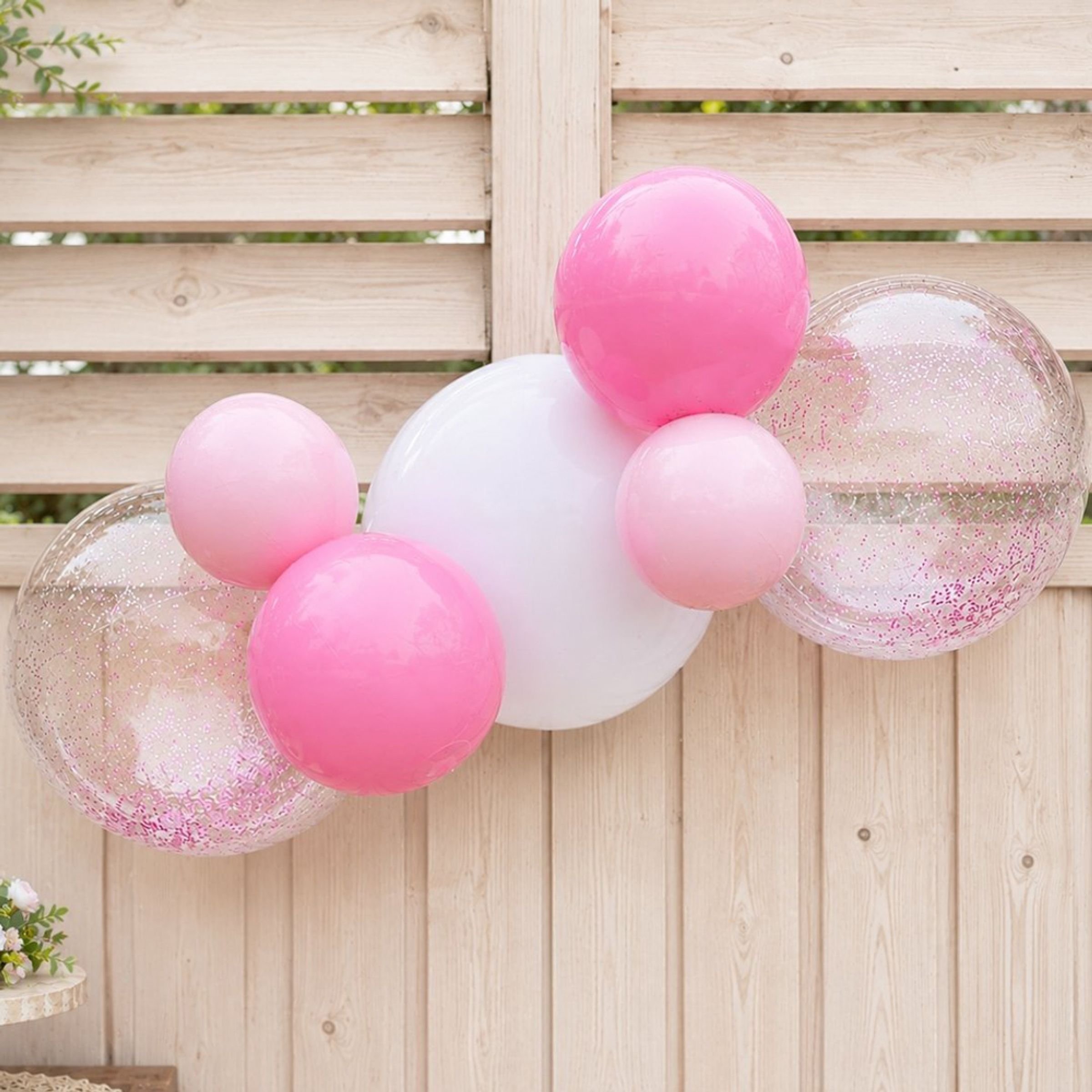 Gjenbrukbar Ballonggirlander Rosa Mix