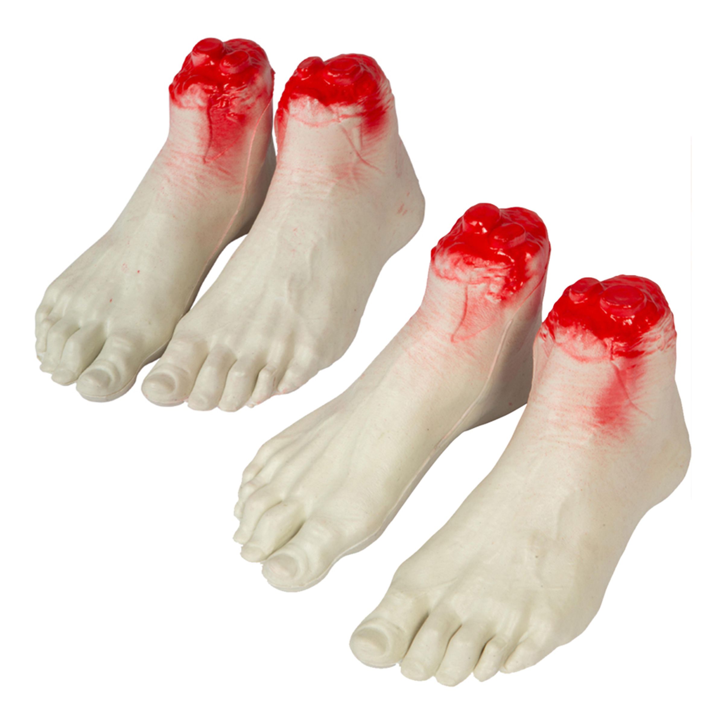 Avhuggna Fötter Prop - 4-pack | Hem - Teman - Högtider - Halloween | Maskeradspecialisten