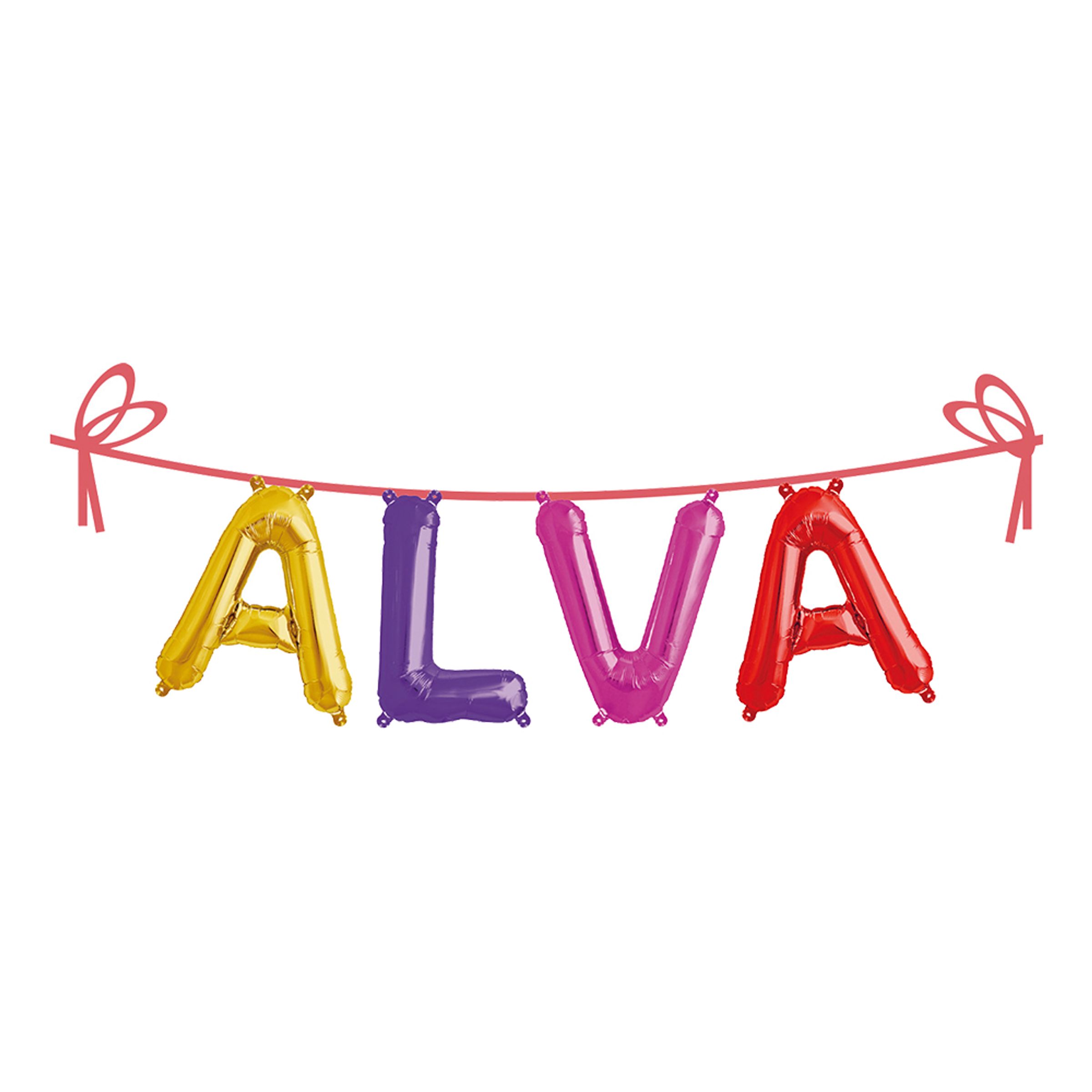 Ballonguirlande Folie Navn - Alva