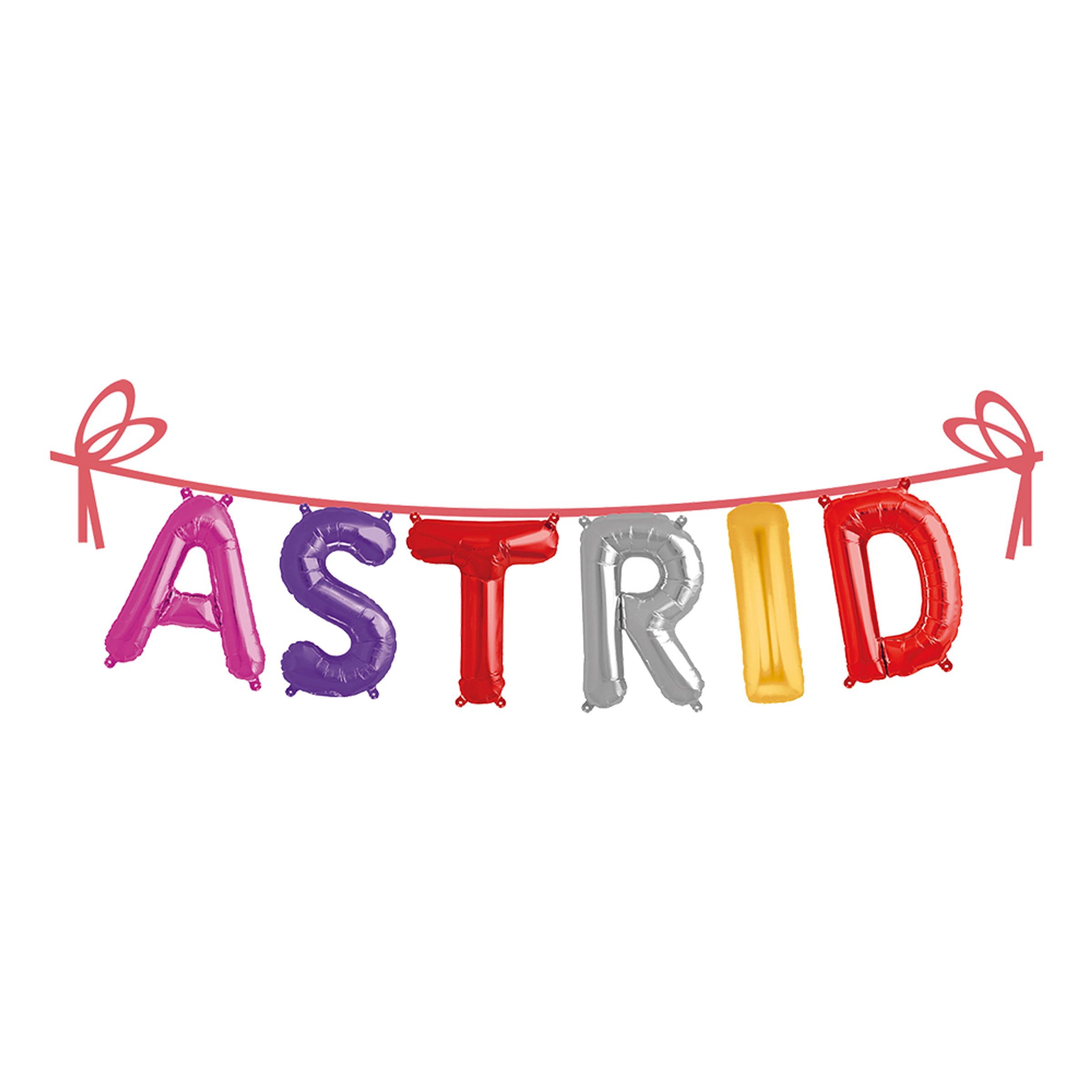 Ballonguirlande Folie Navn - Astrid