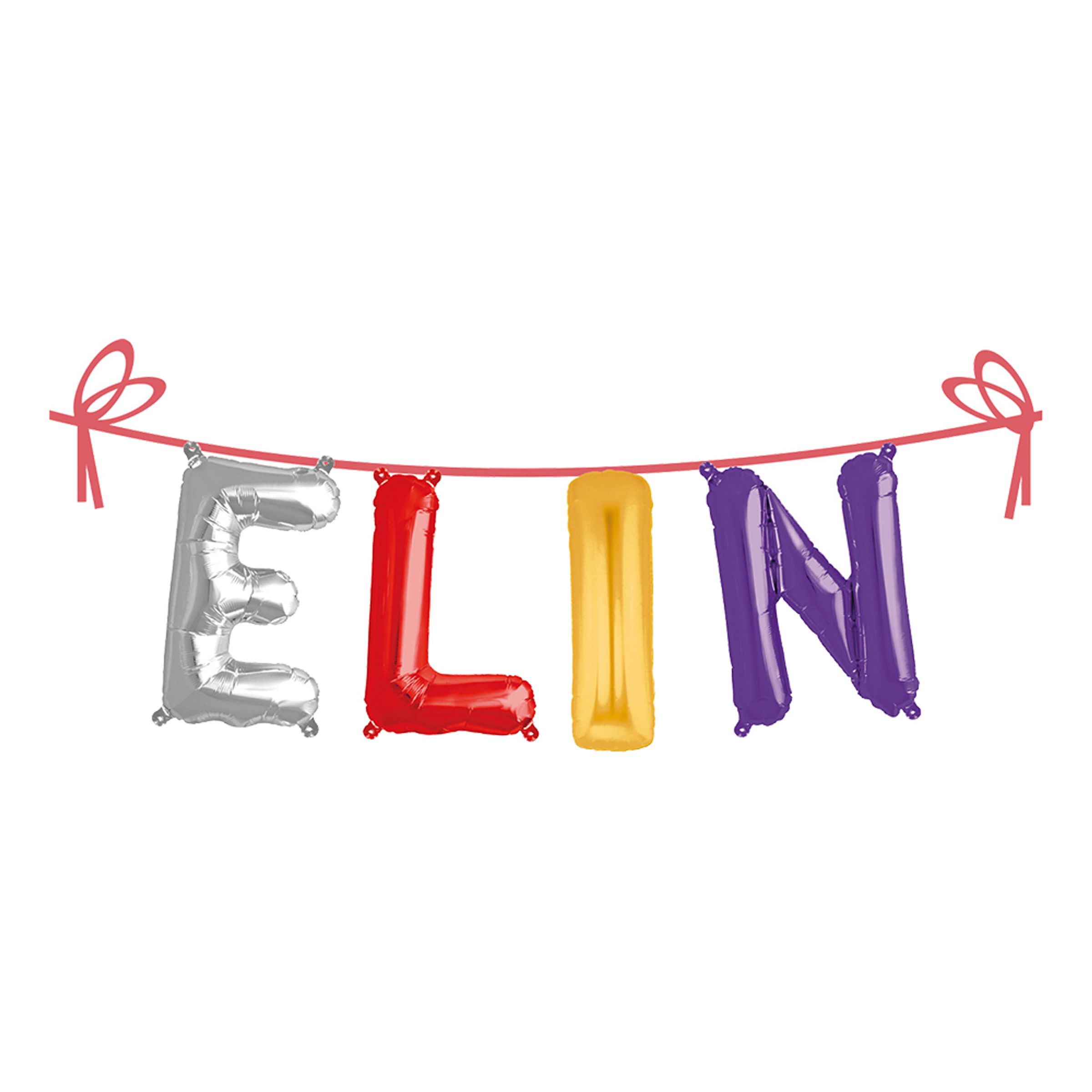 Ballonguirlande Folie Navn - Elin