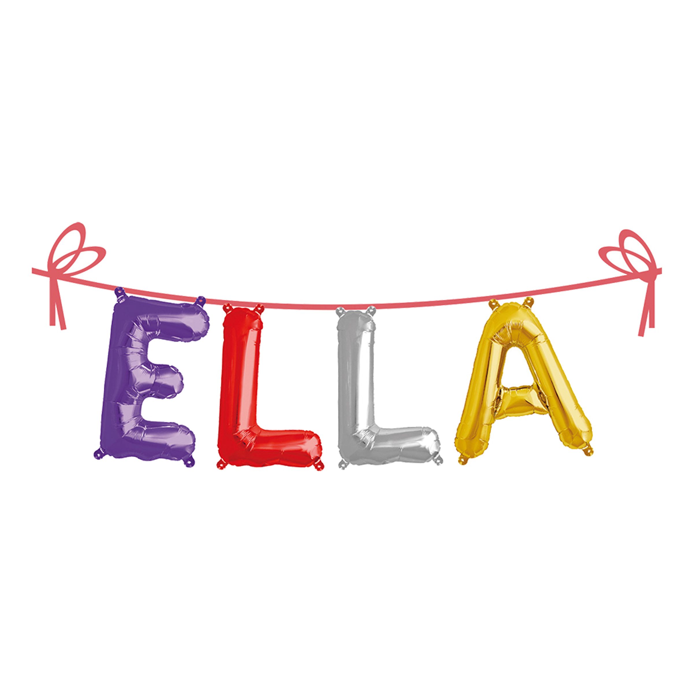 Ballonguirlande Folie Navn - Ella