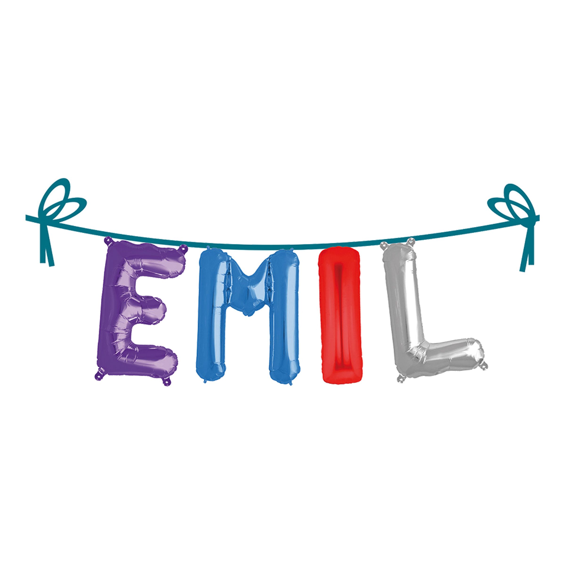 Ballonggirlang Folie Namn - Emil | Hem - Festartiklar - Festdekoration - Girlanger | Pryloteket