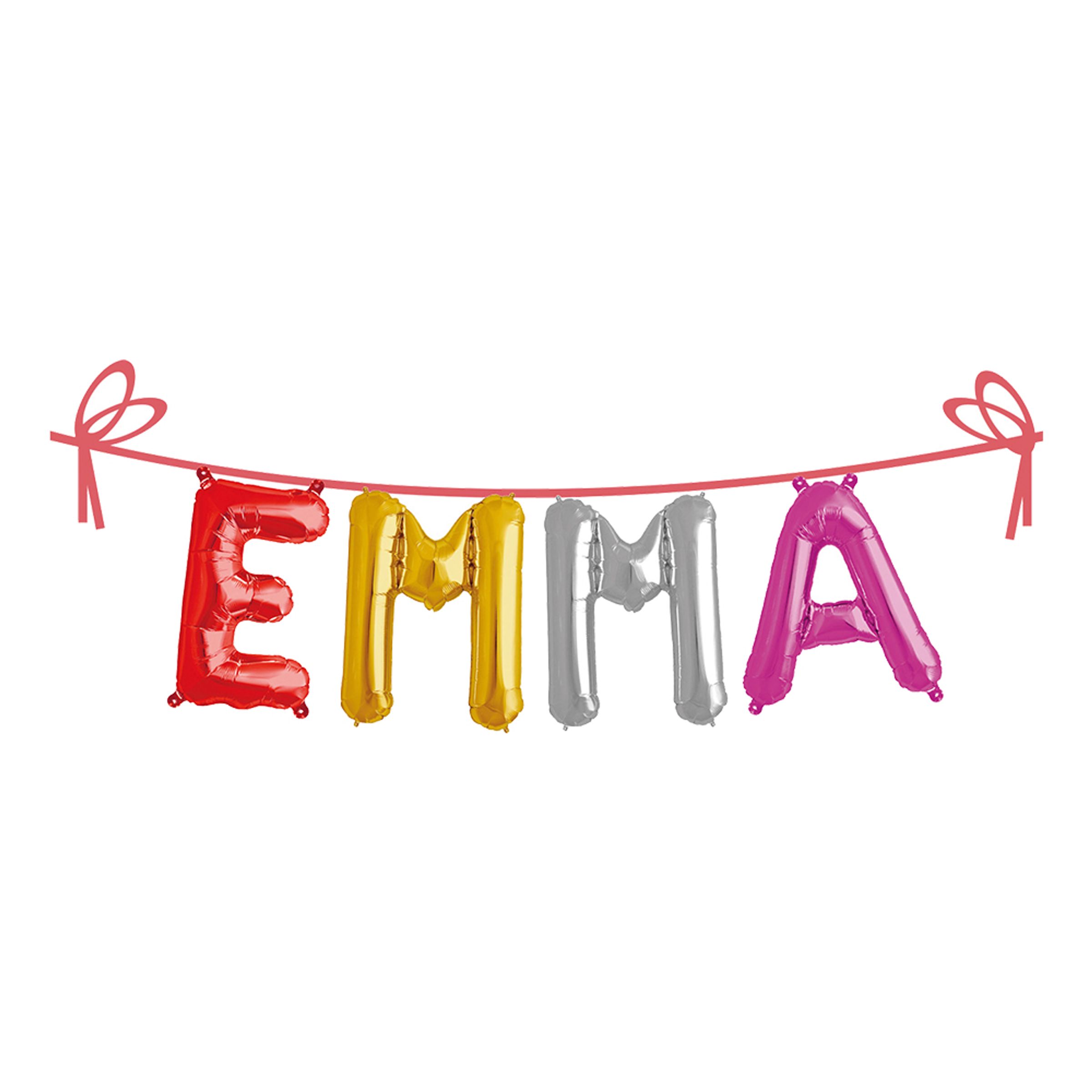 Ballonggirlang Folie Namn - Emma | Hem - Festartiklar - Festdekoration - Girlanger | Pryloteket