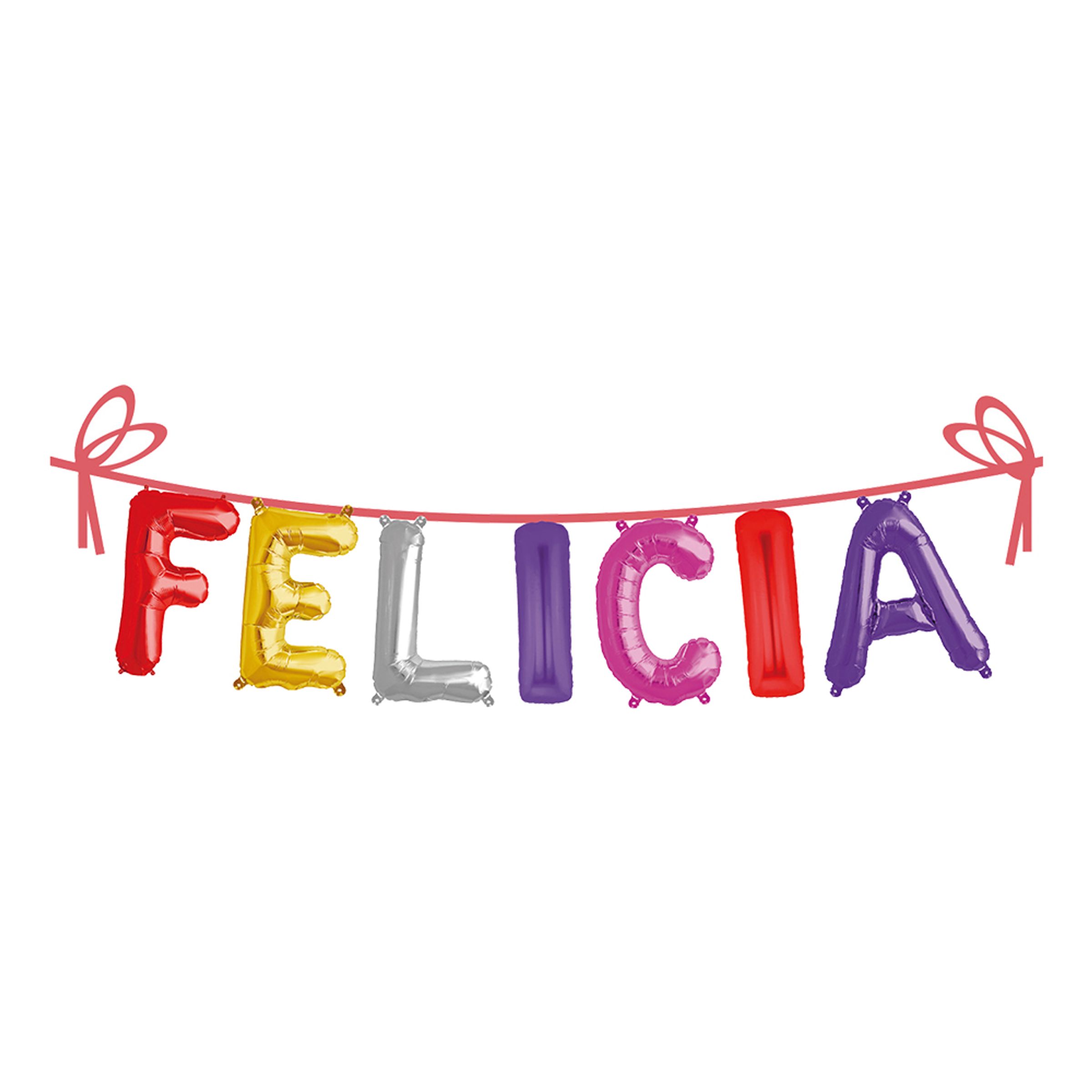 Ballonggirlang Folie Namn - Felicia | Hem - Festartiklar - Festdekoration - Girlanger | Pryloteket