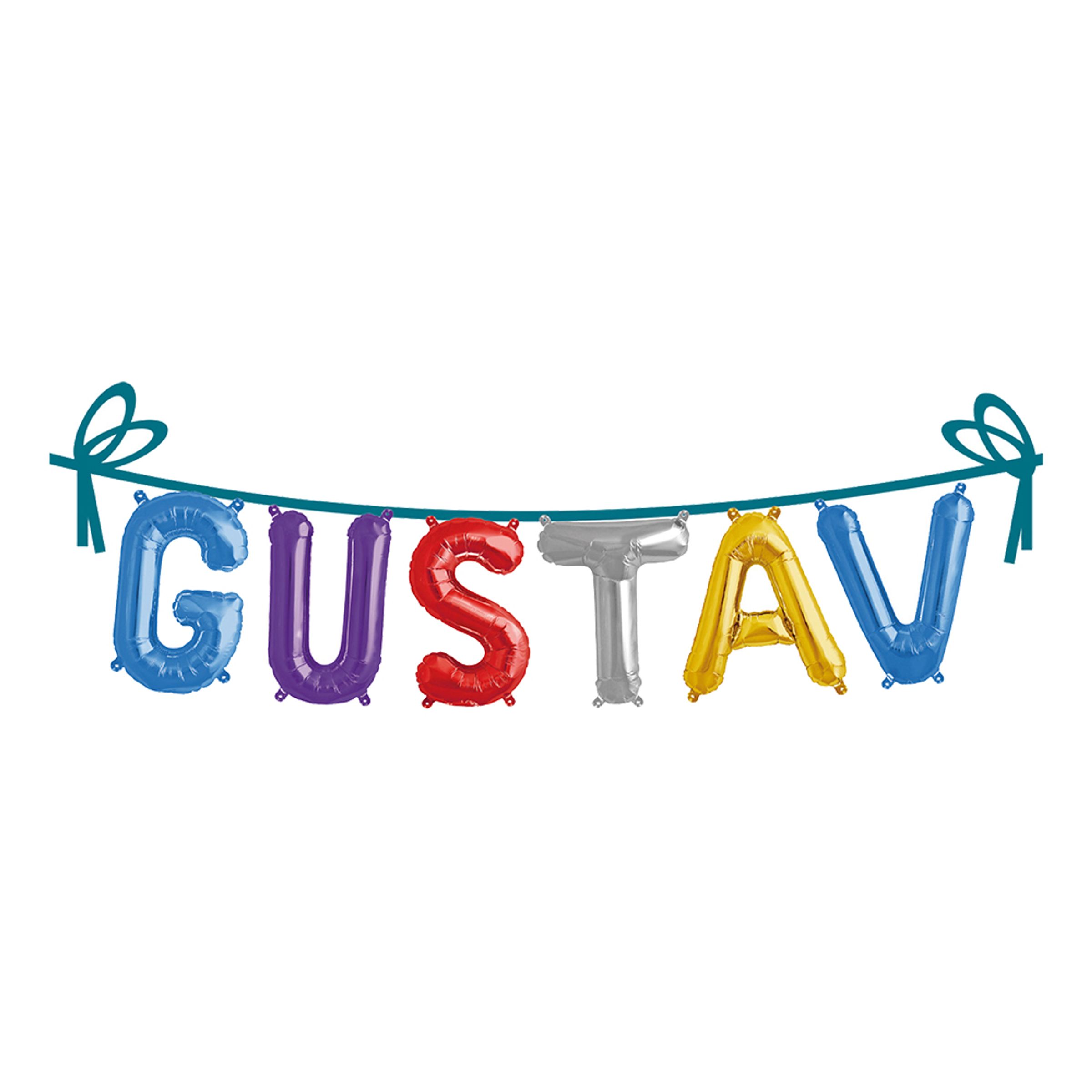 Ballonggirlang Folie Namn - Gustav | Hem - Festartiklar - Festdekoration - Girlanger | Party Outlet