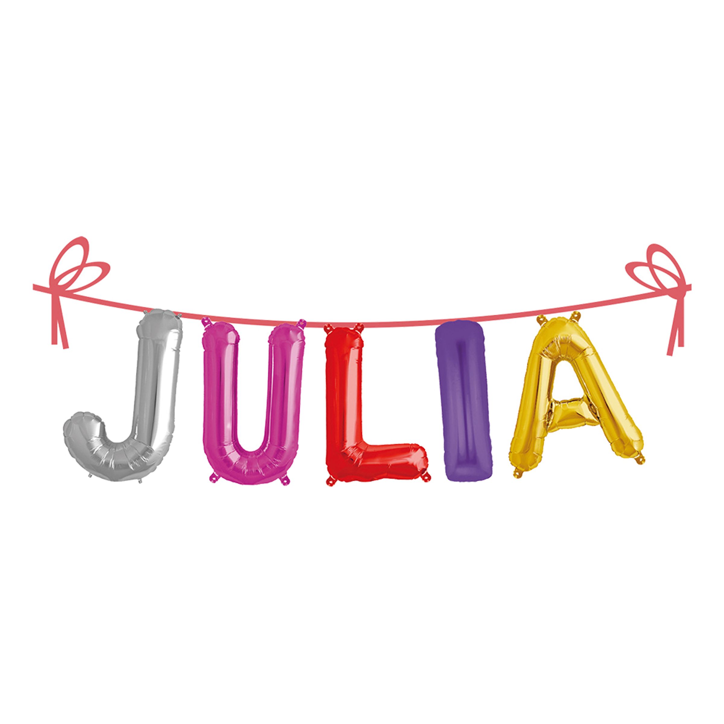 Ballonggirlang Folie Namn - Julia | Hem - Festartiklar - Festdekoration - Girlanger | Party Outlet