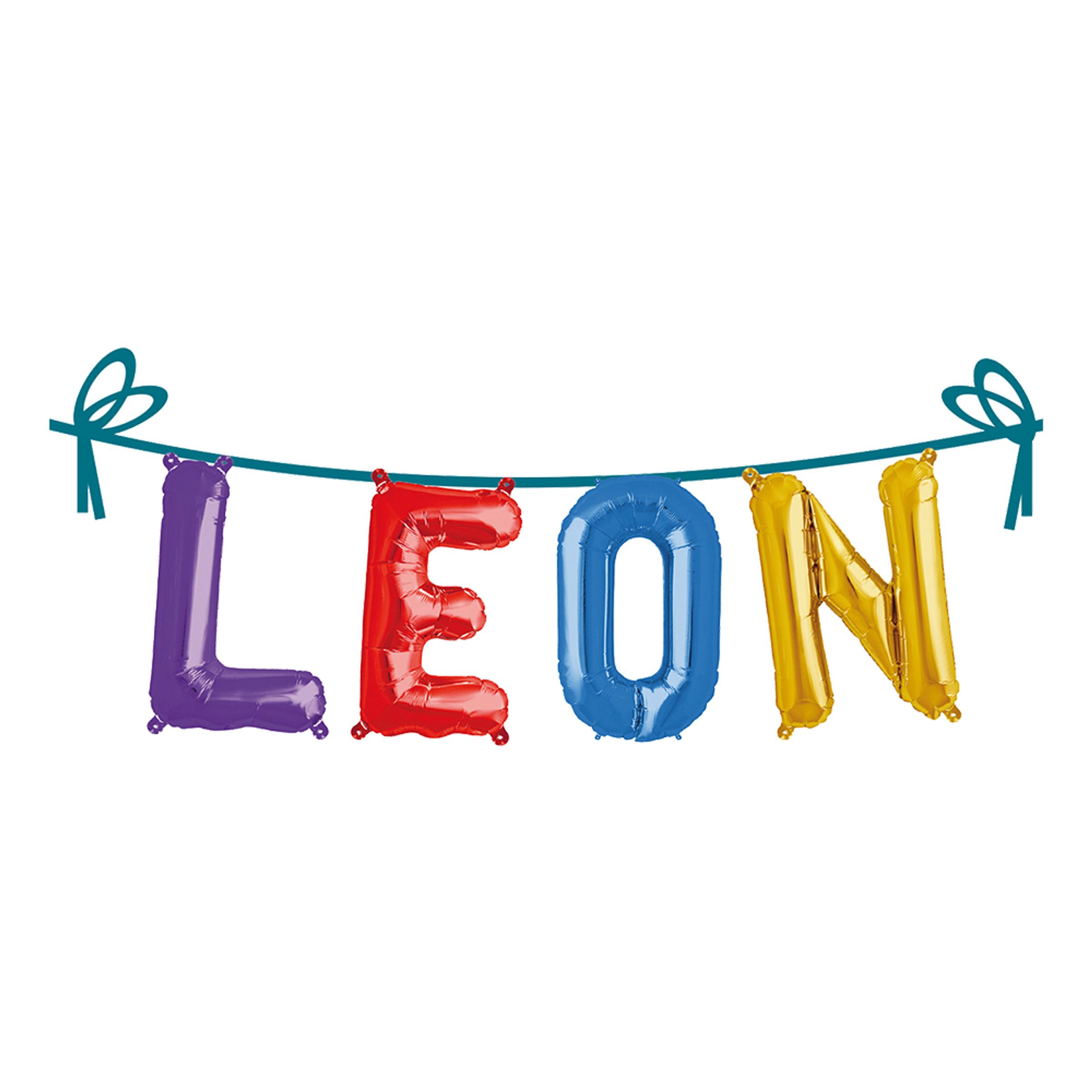 Ballonggirlang Folie Namn - Leon | Hem - Festartiklar - Festdekoration - Girlanger | Pryloteket
