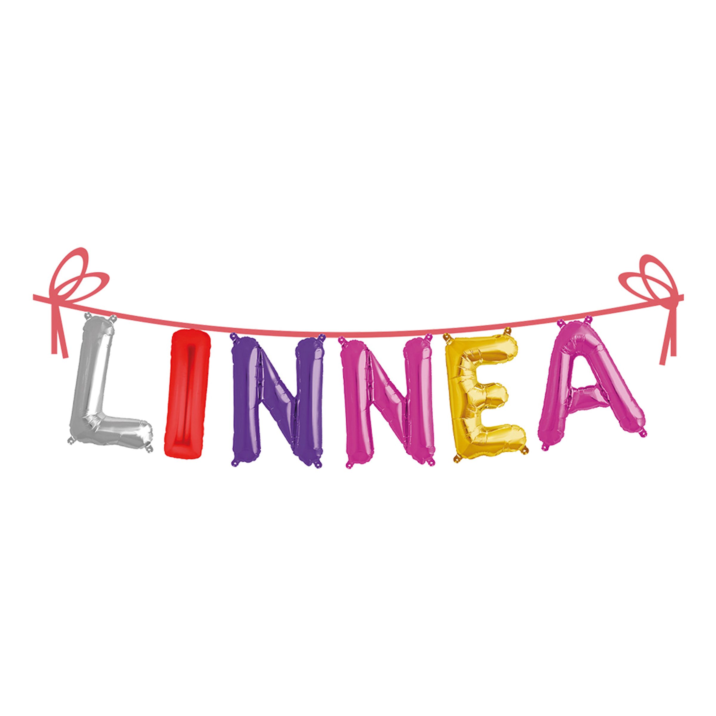Ballonggirlang Folie Namn - Linnea | Hem - Festartiklar - Festdekoration - Girlanger | Pryloteket