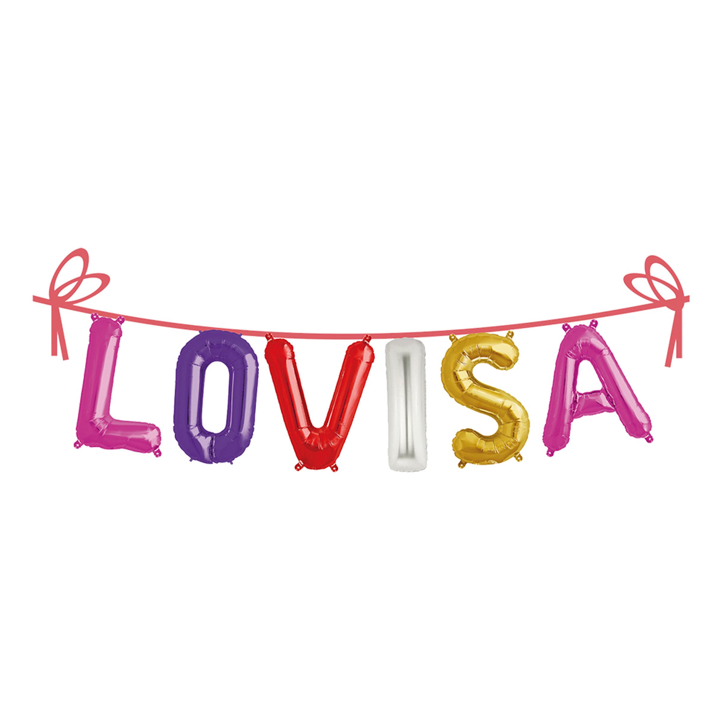 Ballonggirlang Folie Namn - Lovisa | Hem - Festartiklar - Festdekoration - Girlanger | Pryloteket