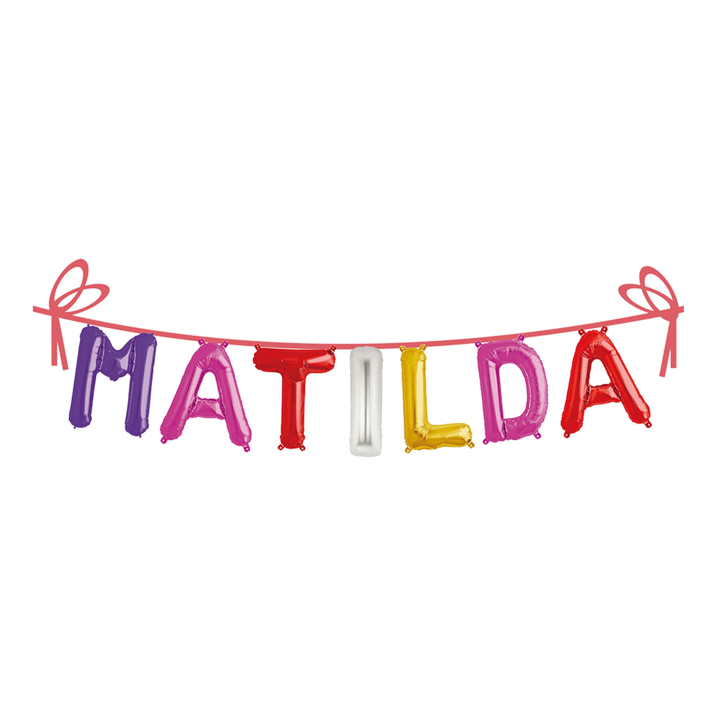 Ballonggirlang Folie Namn - Matilda | Hem - Festartiklar - Festdekoration - Girlanger | Pryloteket
