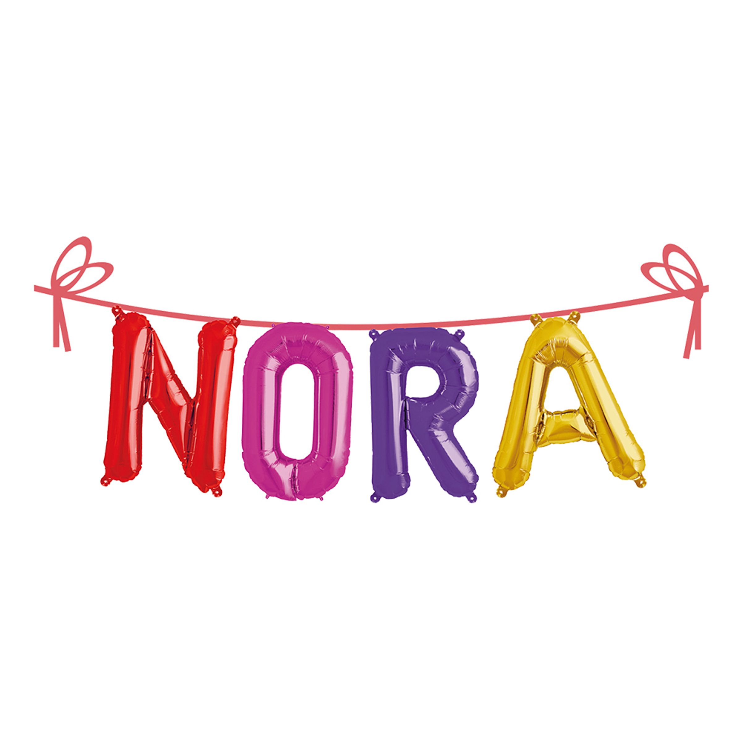 Ballonggirlang Folie Namn - Nora | Hem - Festartiklar - Festdekoration - Girlanger | Pryloteket