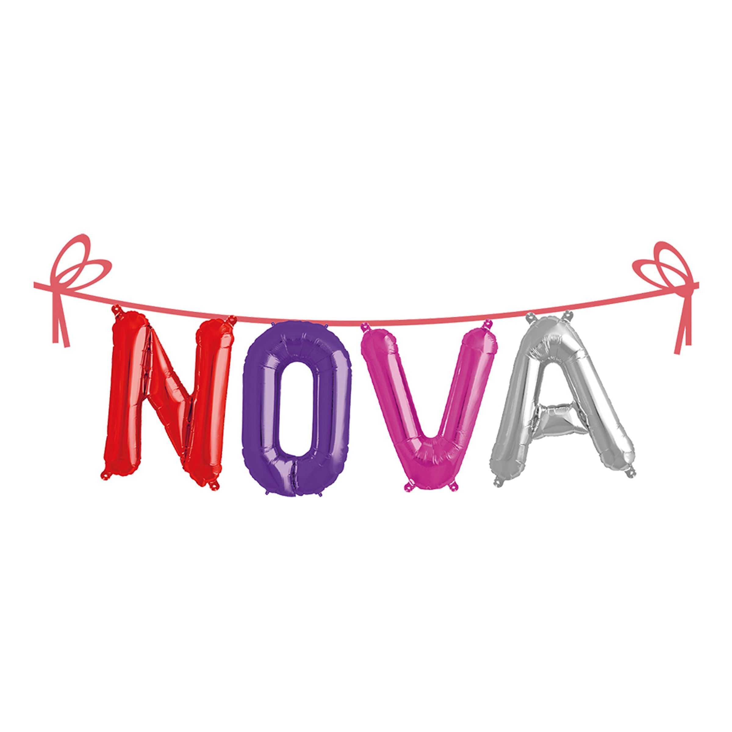 Ballonggirlang Folie Namn - Nova | Hem - Festartiklar - Festdekoration - Girlanger | Pryloteket