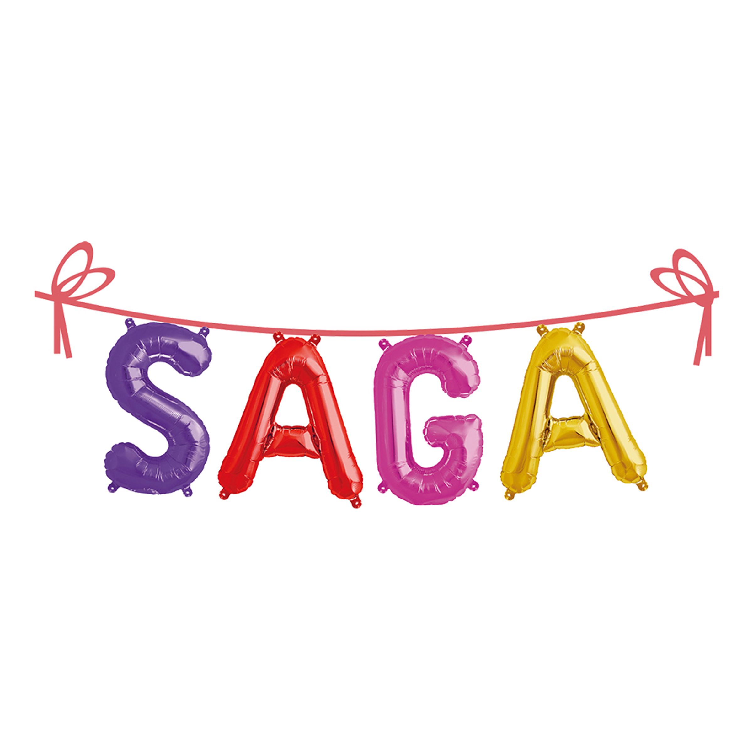 Ballonggirlang Folie Namn - Saga | Hem - Festartiklar - Festdekoration - Girlanger | Party Outlet