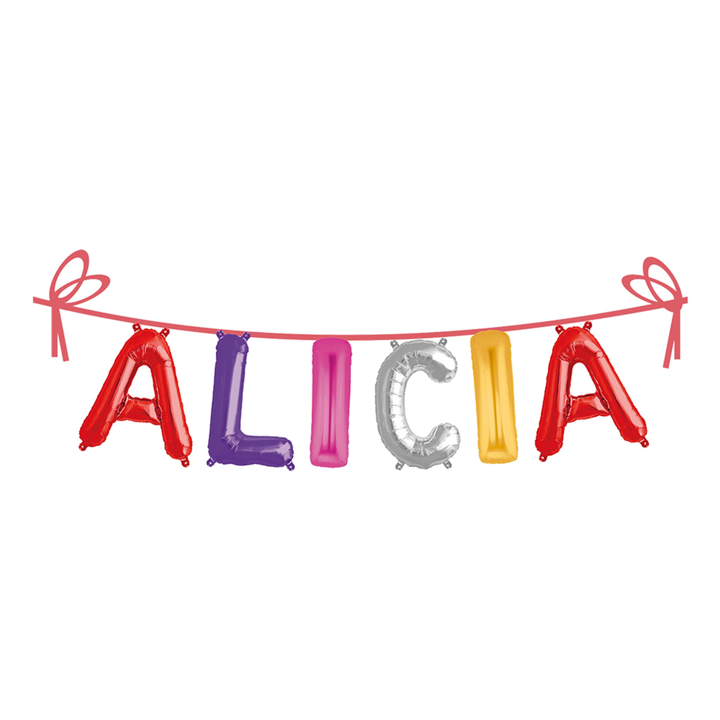 Ballonguirlande Folie Navn - Alicia