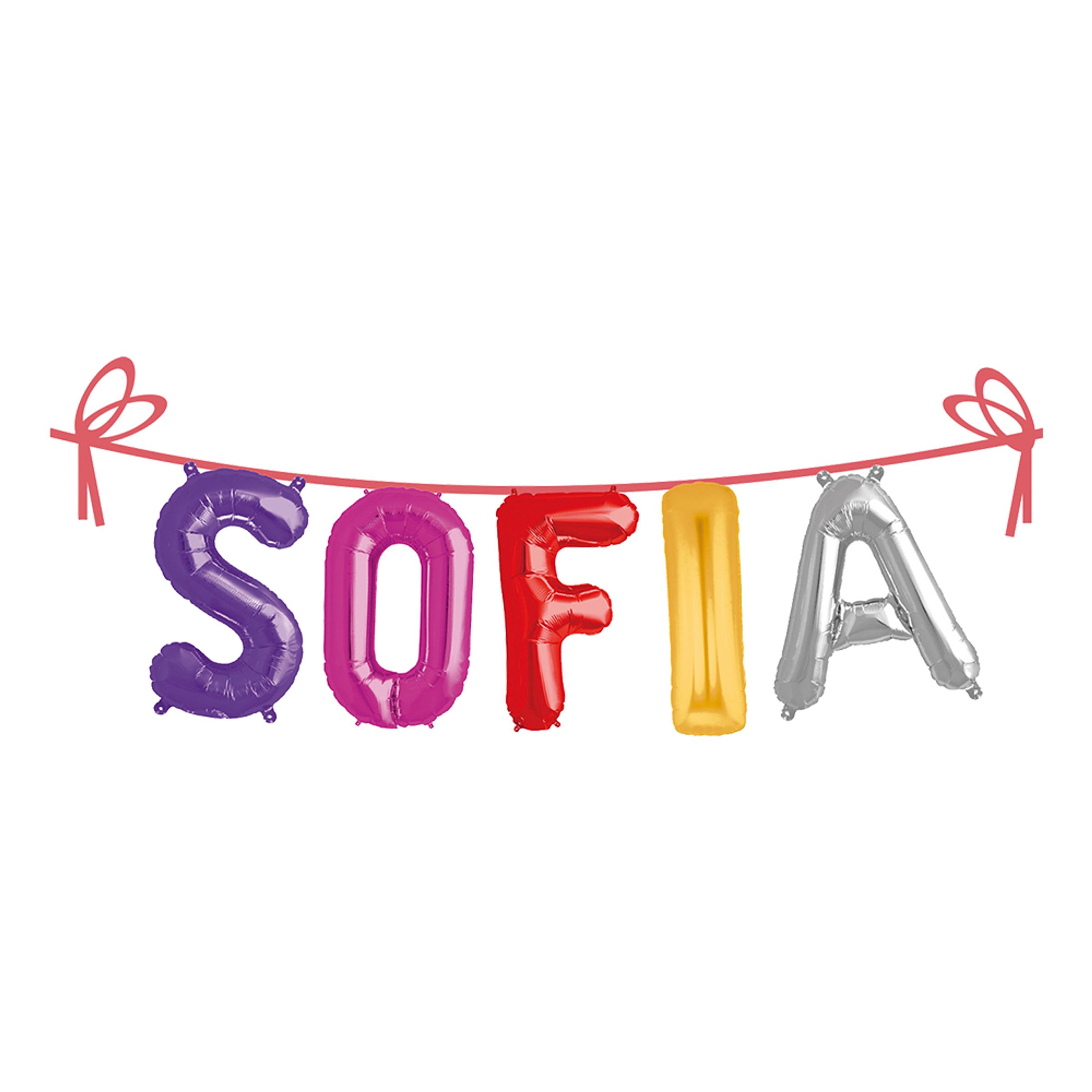 Ballonggirlang Folie Namn - Sofia | Hem - Festartiklar - Festdekoration - Girlanger | Pryloteket