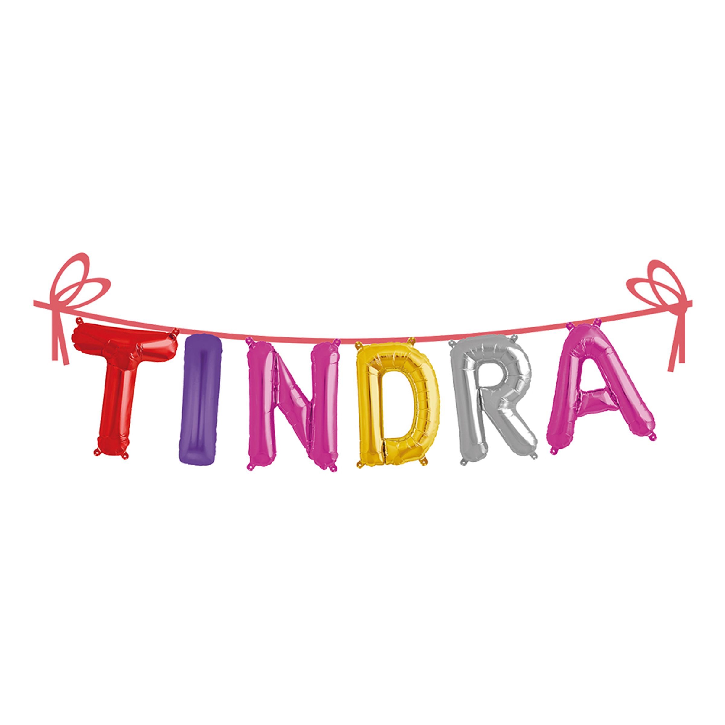 Ballonguirlande Folie Navn - Tindra