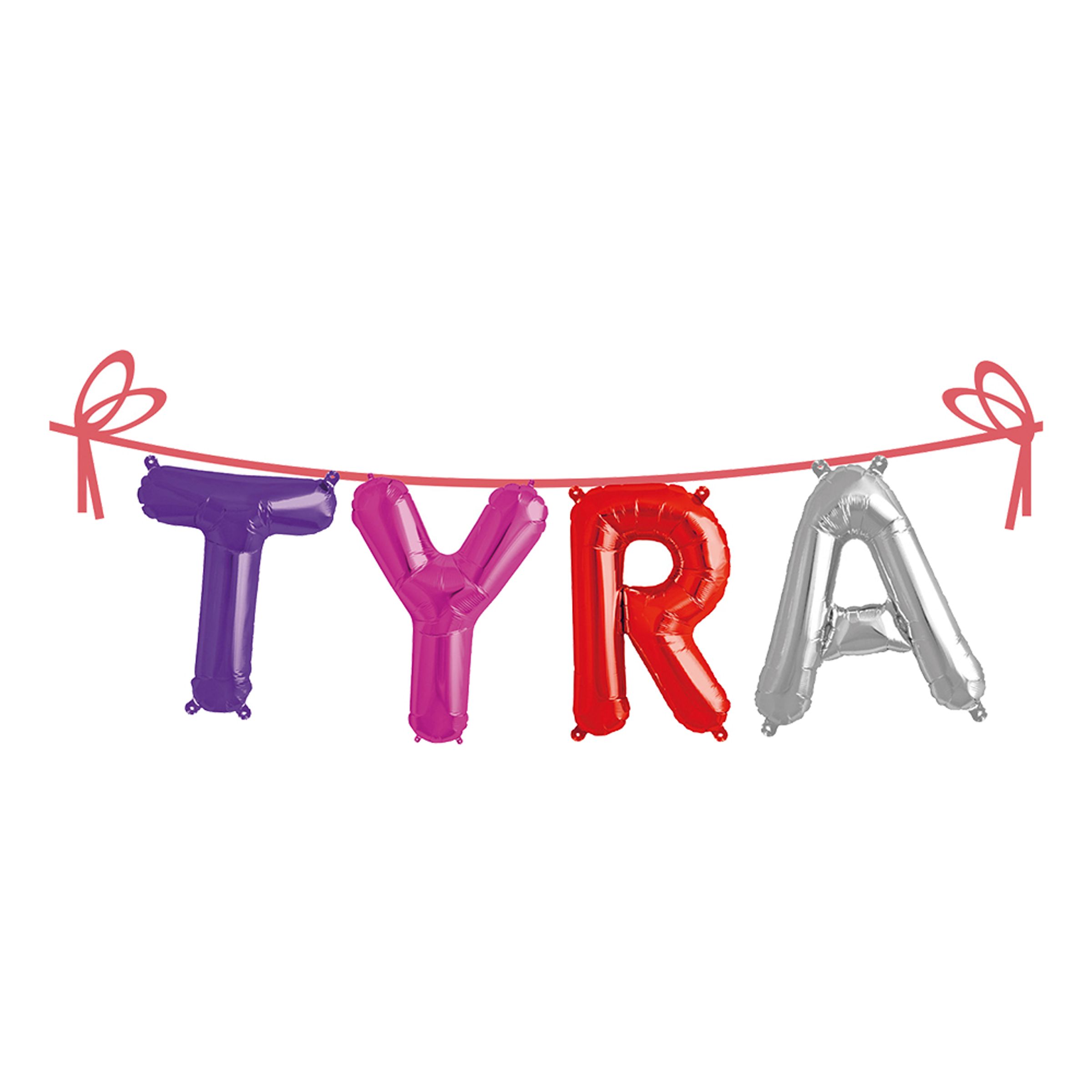 Ballonguirlande Folie Navn - Tyra