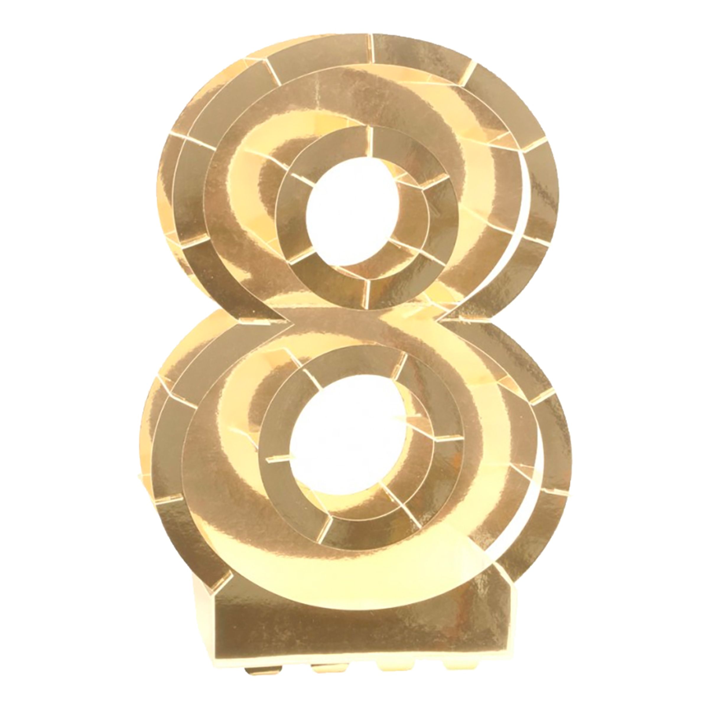 Ballongbox Siffra Guld Metallic - Siffra 8 | Hem - Teman - Färger - Guld | Pryloteket