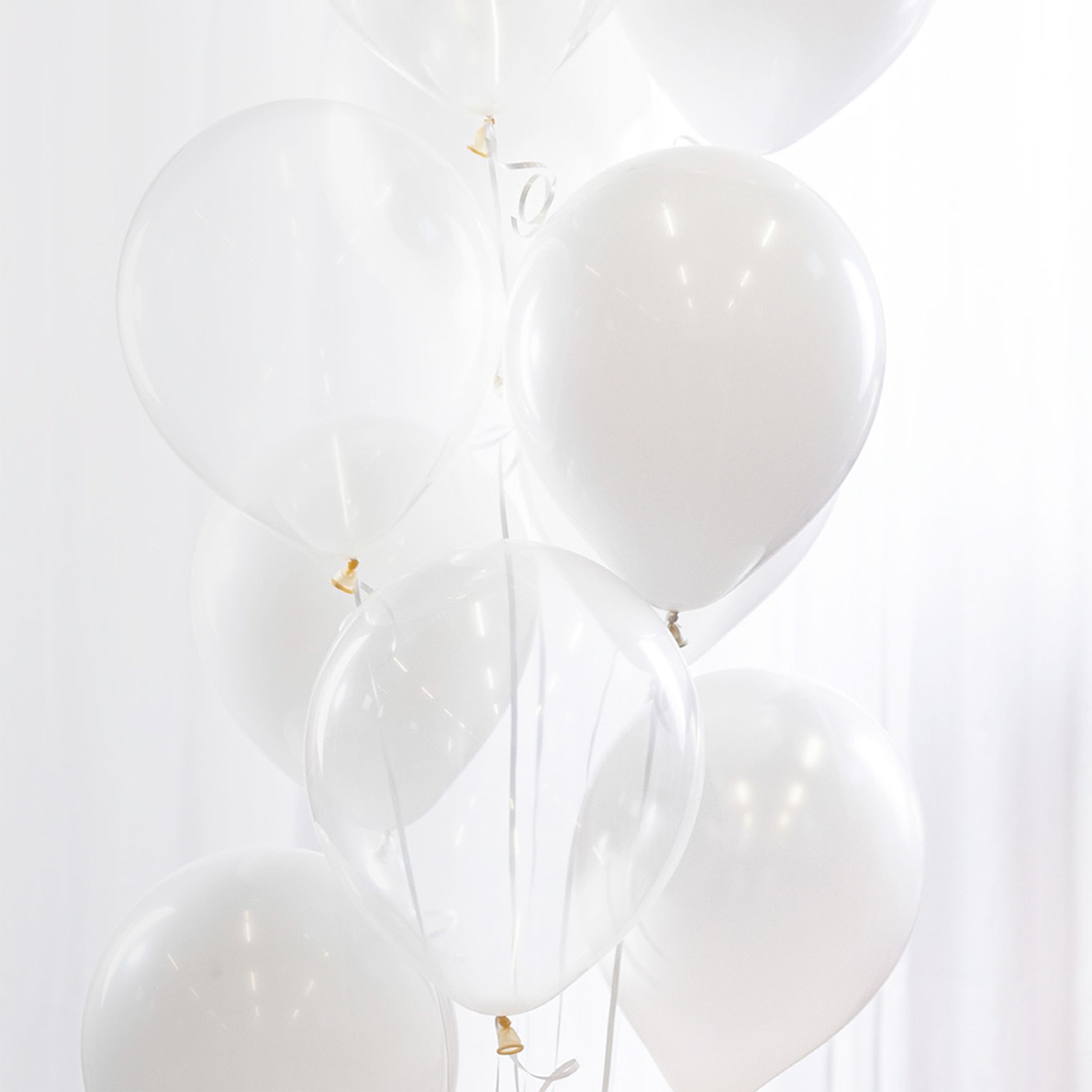 Ballonbuket Hvid