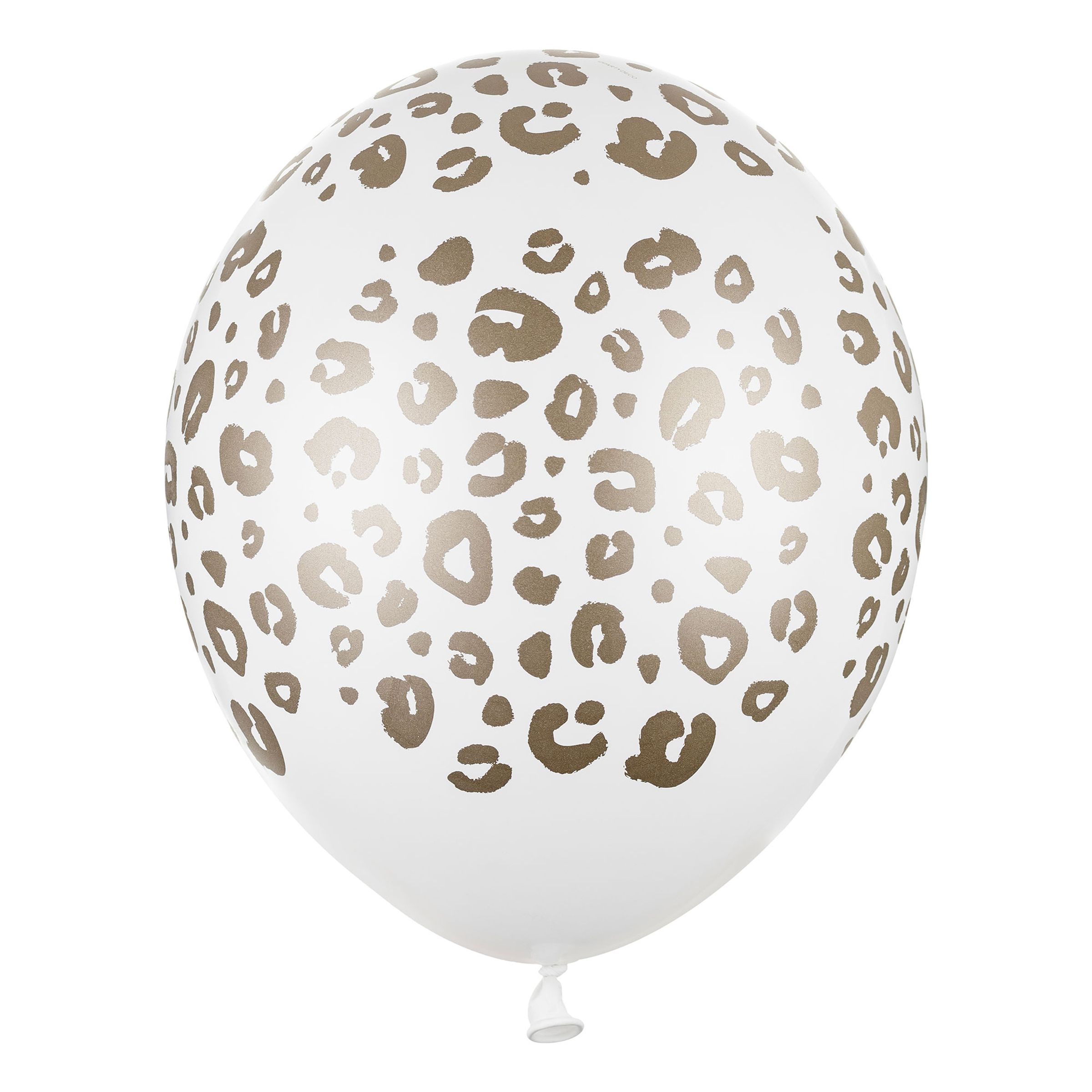 Balloner Leopardmønster Guld/Hvid - 50-pak