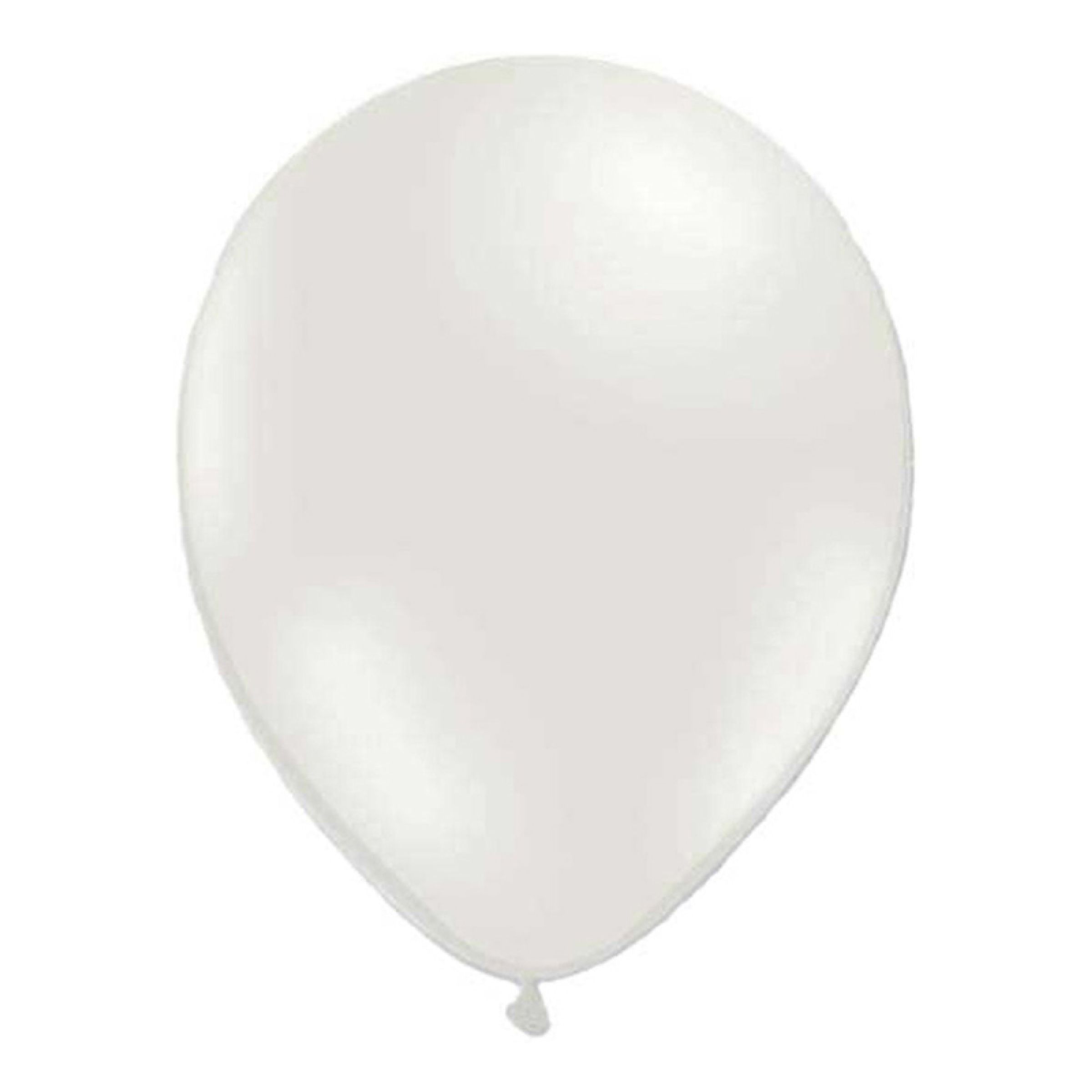 Balloner Metallic Hvid - 100-stk