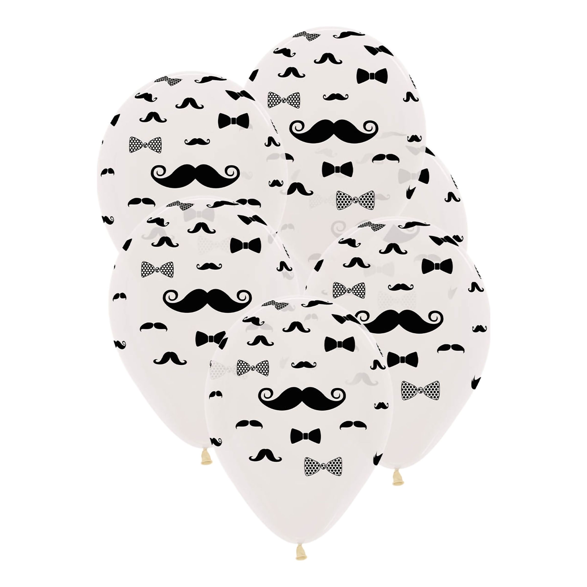 Ballonger Mustascher - 6-pack | Hem - Festartiklar - Ballonger - Latexballonger | Pryloteket